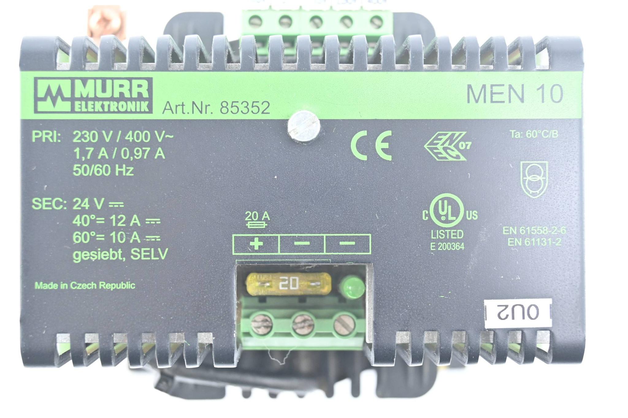 Produktfoto 2 von Murr Elektronik Trafonetzgerät MEN10 ( 85352 )