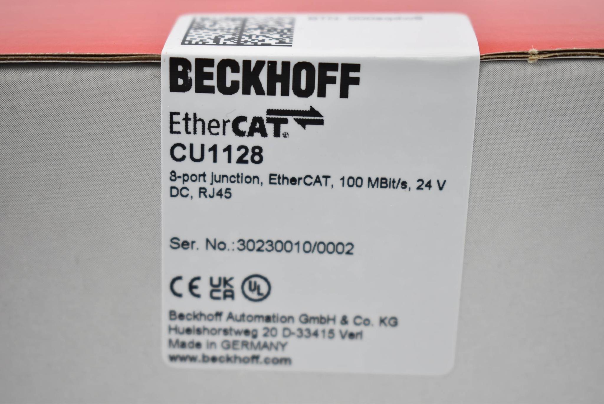 Produktfoto 1 von Beckhoff Infrastruktur 8-Port-Abzweig EtherCAT CU1128 ( CU 1128) 100MBits 24VDC