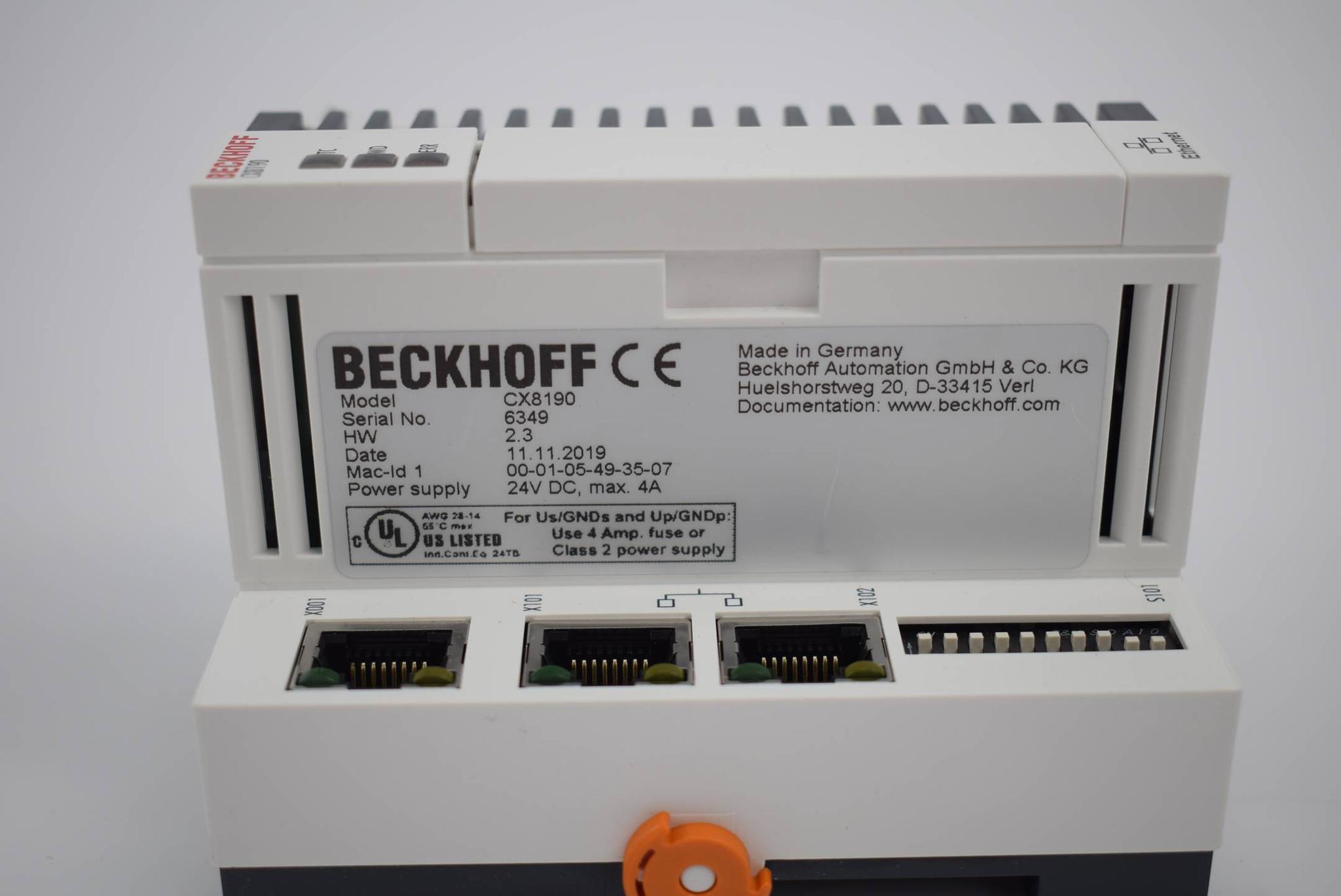 Produktfoto 2 von Beckhoff Embedded-PC CX8190 ( CX 8190 ) HW 2.3