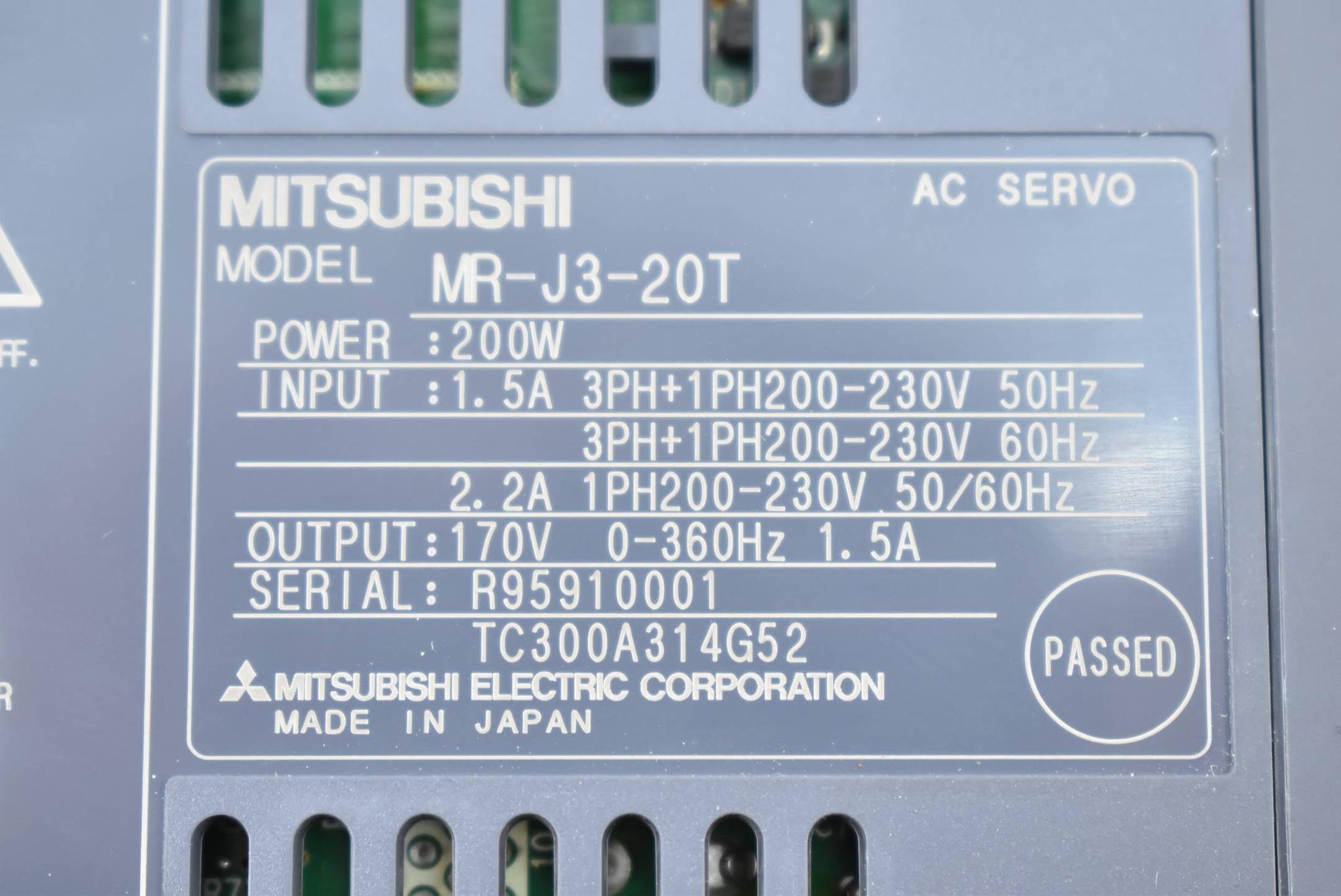 Produktfoto 3 von Mitsubishi Melservo MR-J3-20T ( 200W ) + PLC Batterie MR-J3BAT ( 3,6V 2000mAh )