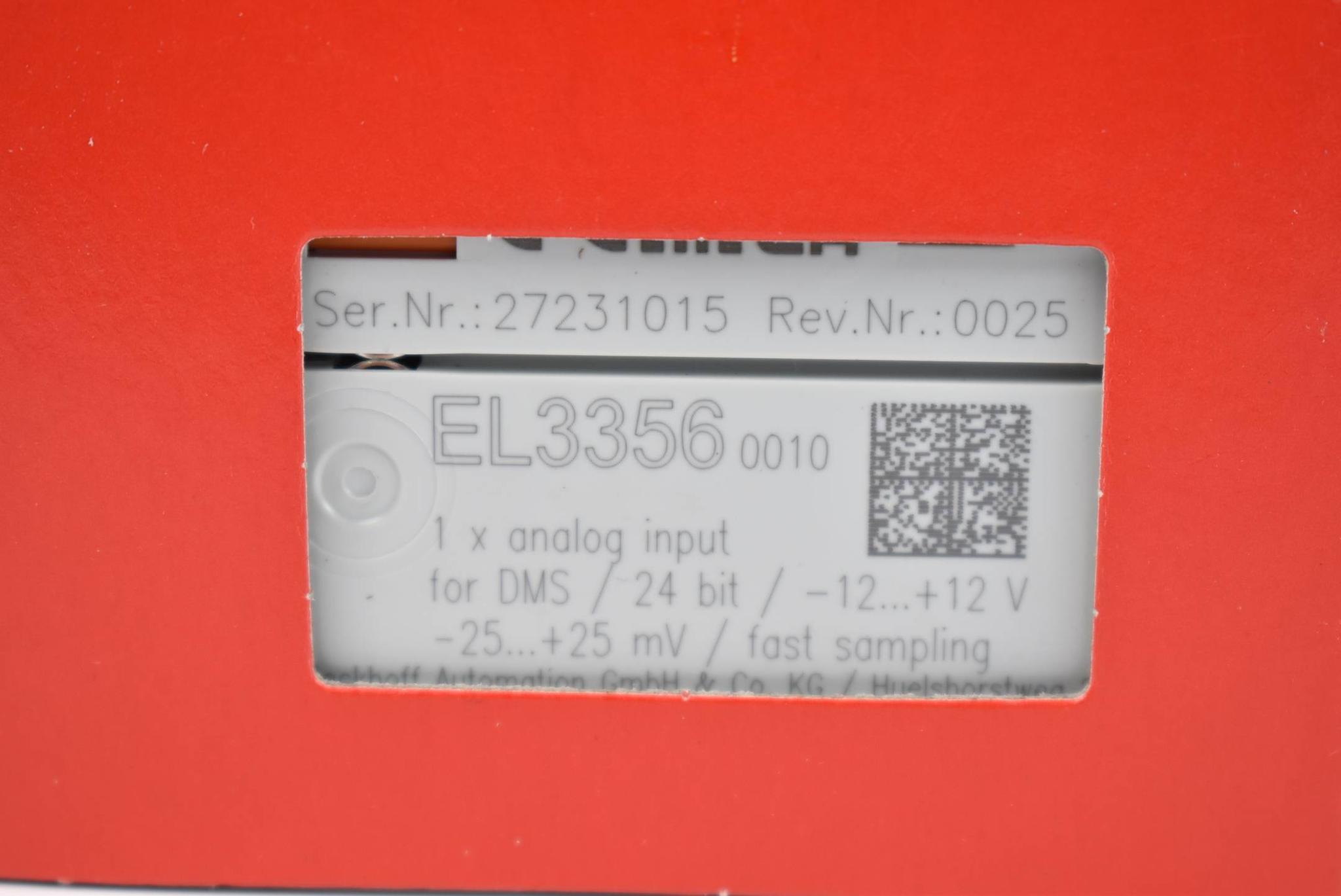 Produktfoto 1 von Beckhoff EtherCAT-Klemme 1-Kanal-Analog-Eingang EL3356-0010 ( EL 3356-0010 )