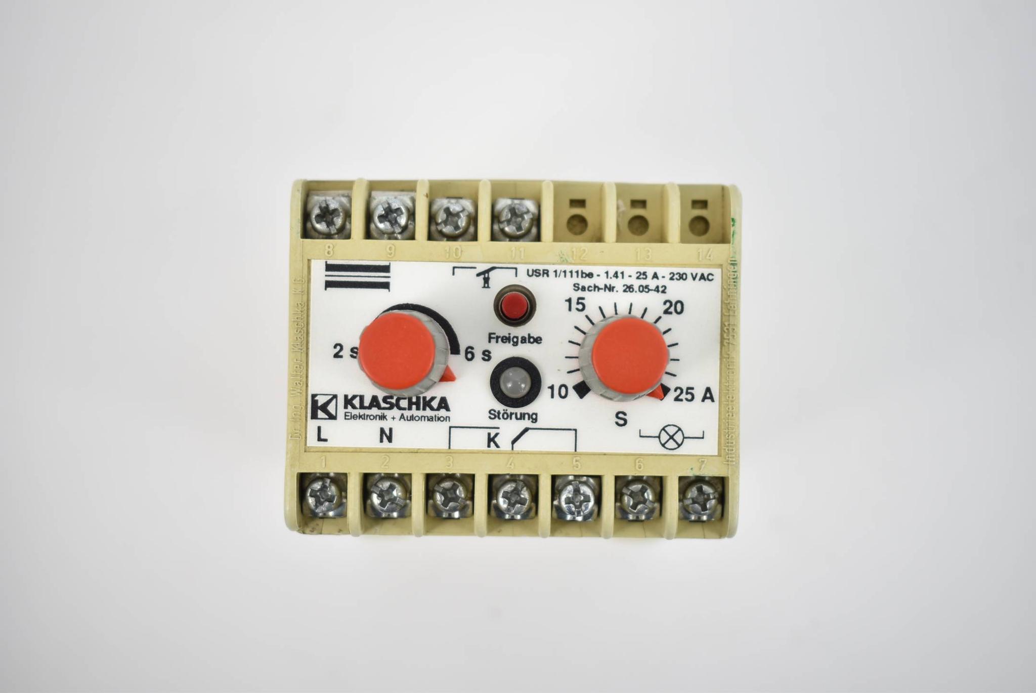 Produktfoto 1 von Klaschka Elektronik Drehzahlrelais USR 1/111be-1.41-25A ( 50950B1109 )