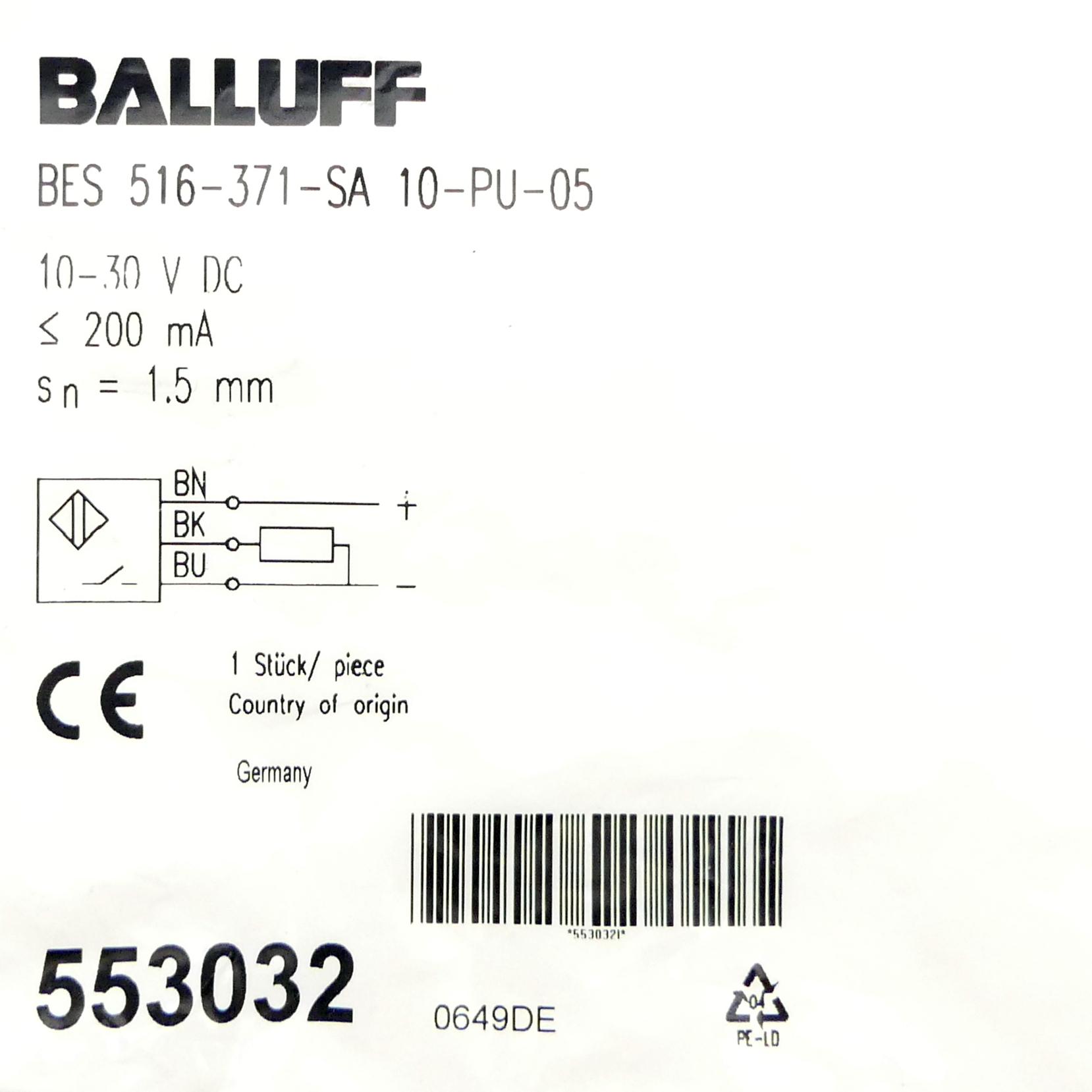 Produktfoto 2 von BALLUFF Induktive Näherungsschalter BES01KP