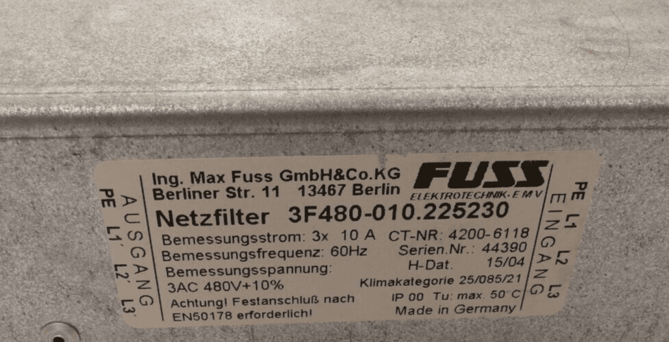 Produktfoto 3 von FUSS Netzfilter | 3F480-010.225230