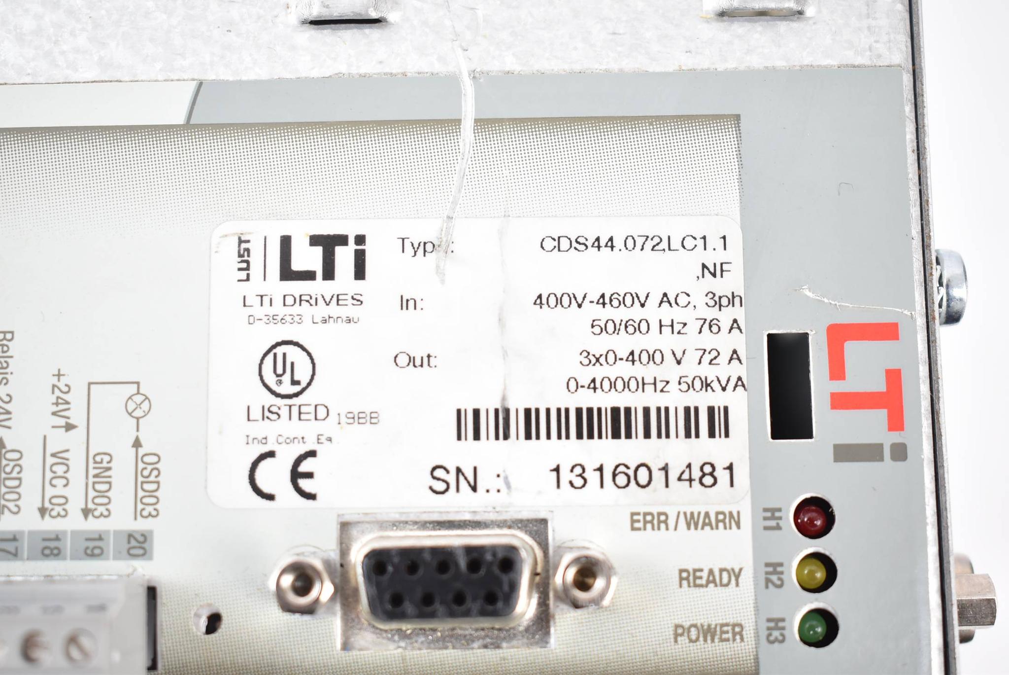 Produktfoto 4 von Lust LTi Servo Drive CDS44.072LC1.1 400V-460V AC , 50/60 Hz 76 A