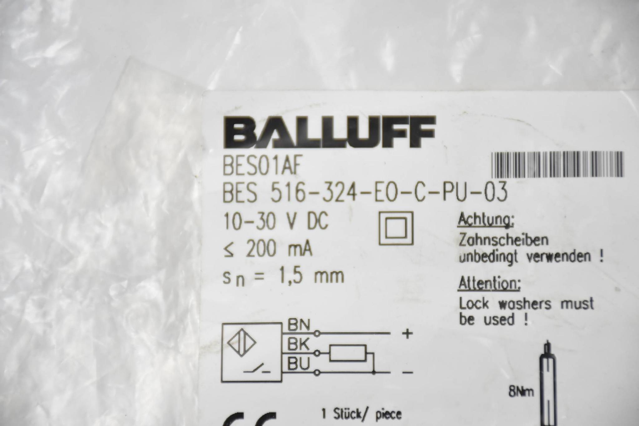 Produktfoto 2 von Balluff Induktiver Sensor BES01AF BES 516-324-E0-C-PU-03