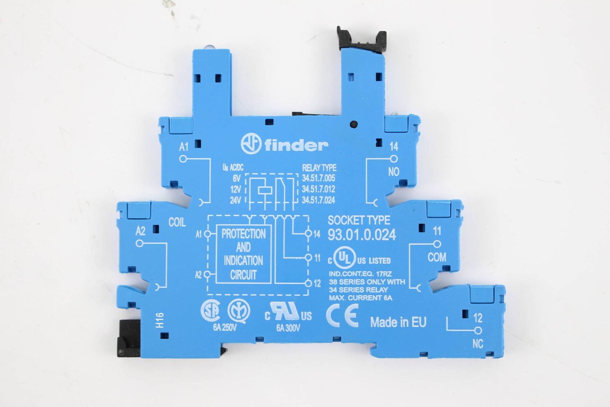 Produktfoto 1 von Finder 10x Fassung mit Schraubanschluss 93.01.0.024 6A-250V 12...24V