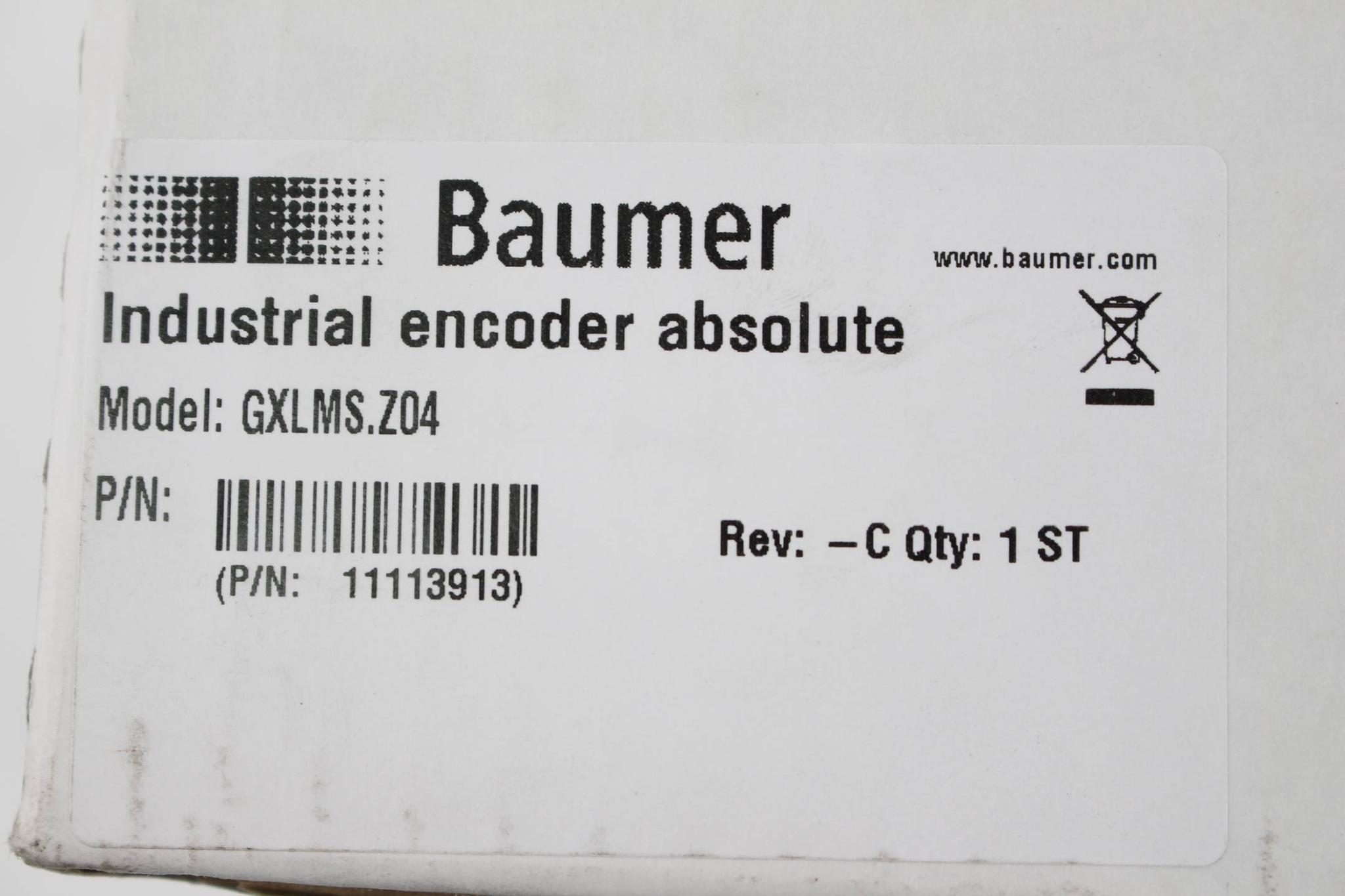 Produktfoto 1 von Baumer Industrial encoder absolute GXLMS.Z04 Rev. -C