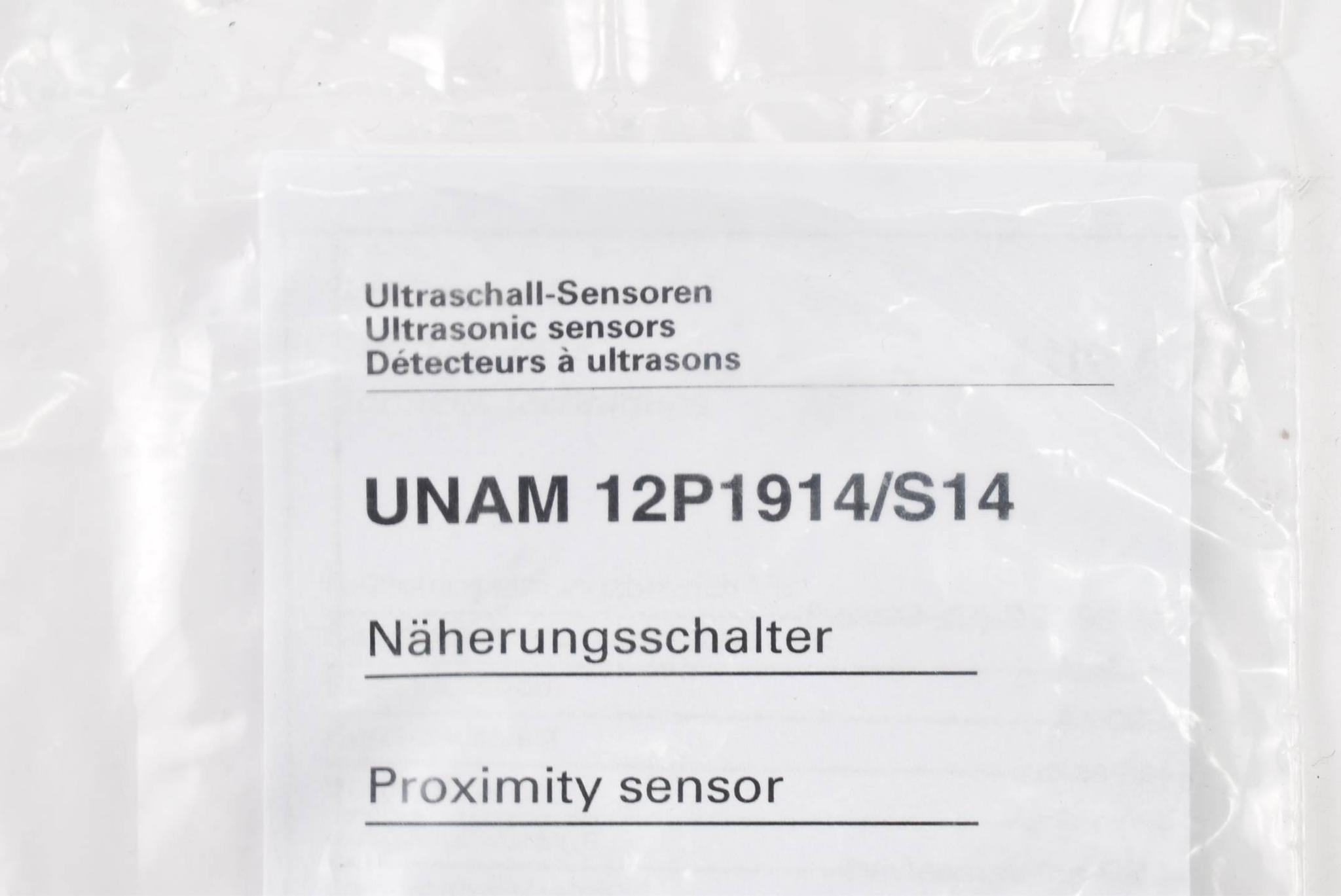 Produktfoto 1 von Baumer Ultraschall Sensor Näherungsschalter UNAM 12P1914/S14 ( UNAM12P1914/S14 )