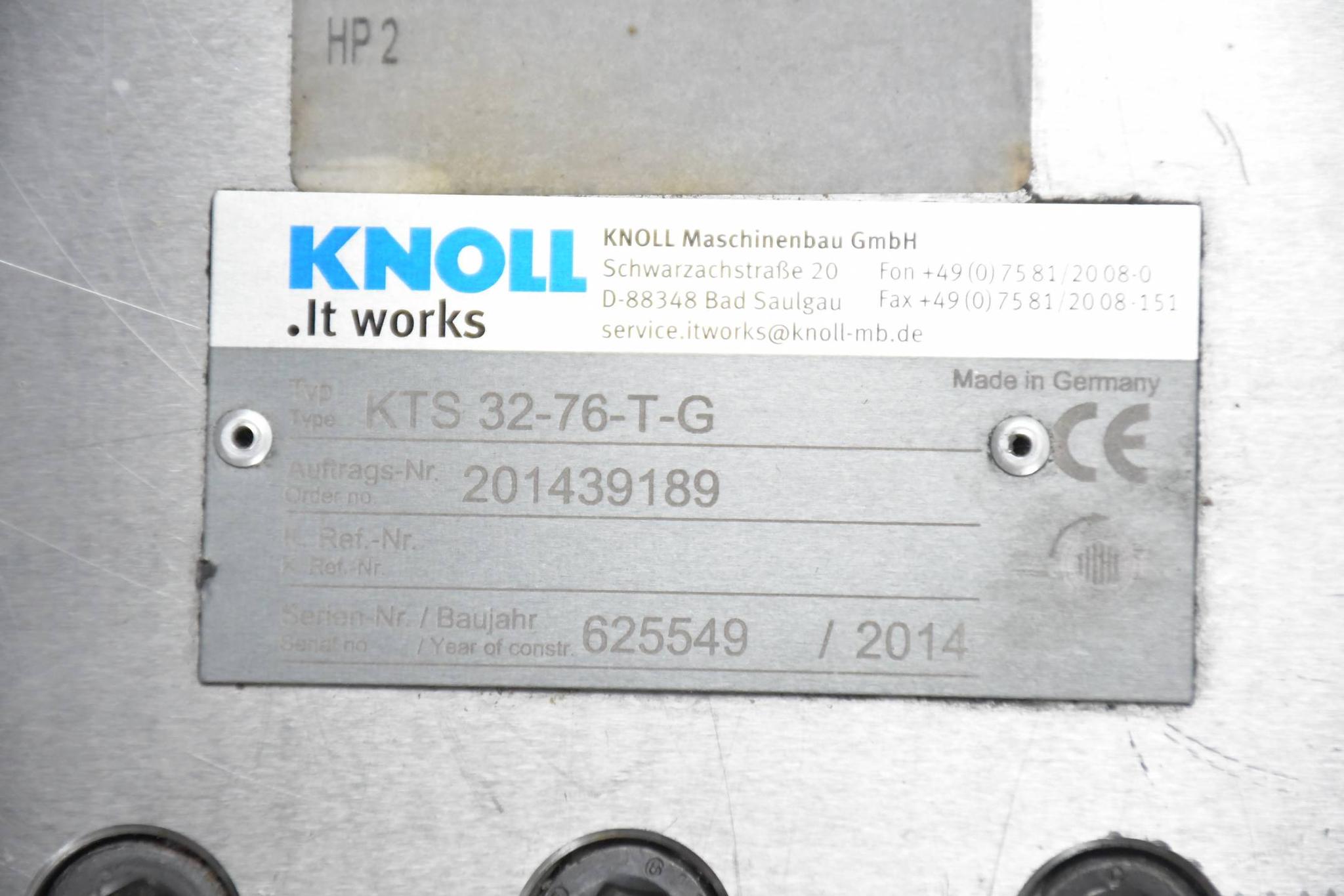 Produktfoto 1 von Knoll Maschinenbau Schraubenspindelpumpe KTS 32-76-T-G ( 402697936254 )