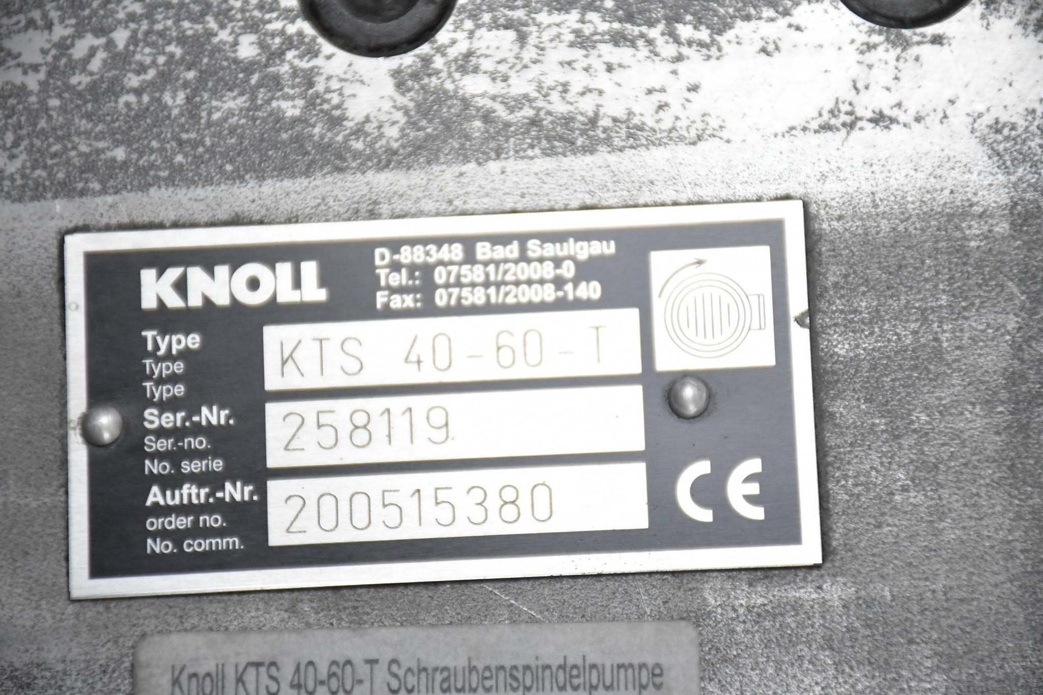 Produktfoto 3 von Knoll Maschinenbau Schraubenspindelpumpe KTS 40-60-T ( 402696522451 )