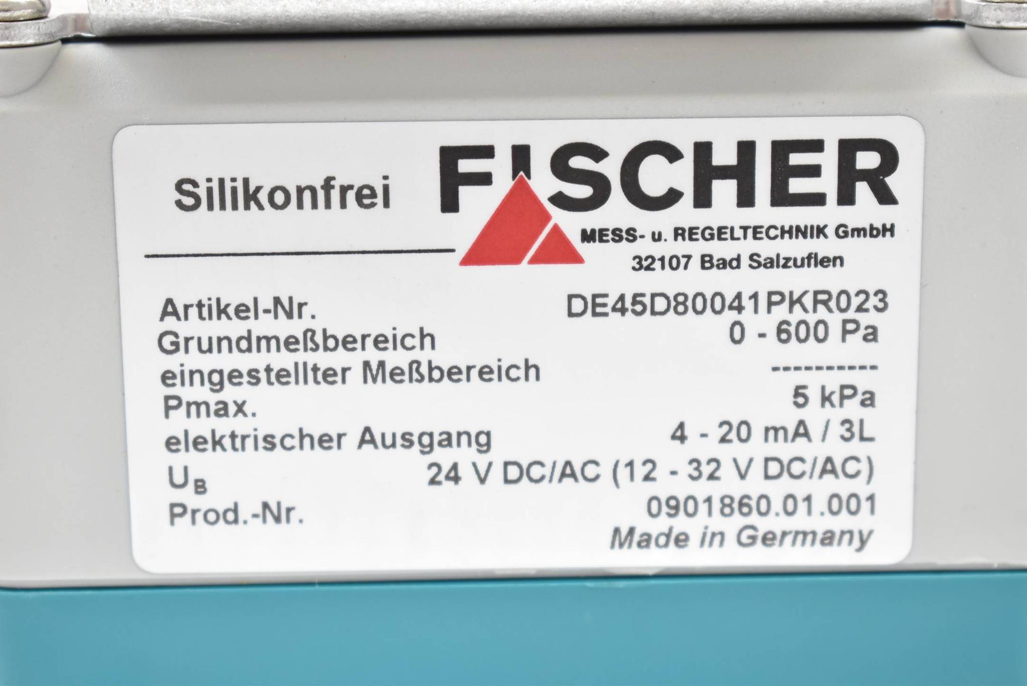 Produktfoto 3 von Fischer Digitaler Differenzdruckschalter DE45D80041PKR023