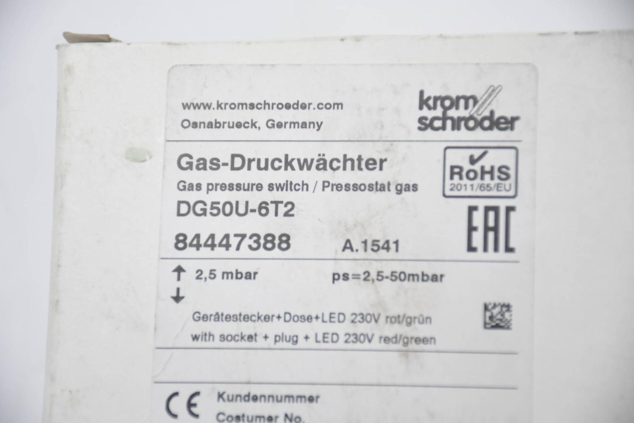 Produktfoto 3 von Kromschröder Gas-Druckwächter DG50U-6T2 ( 84447388 )