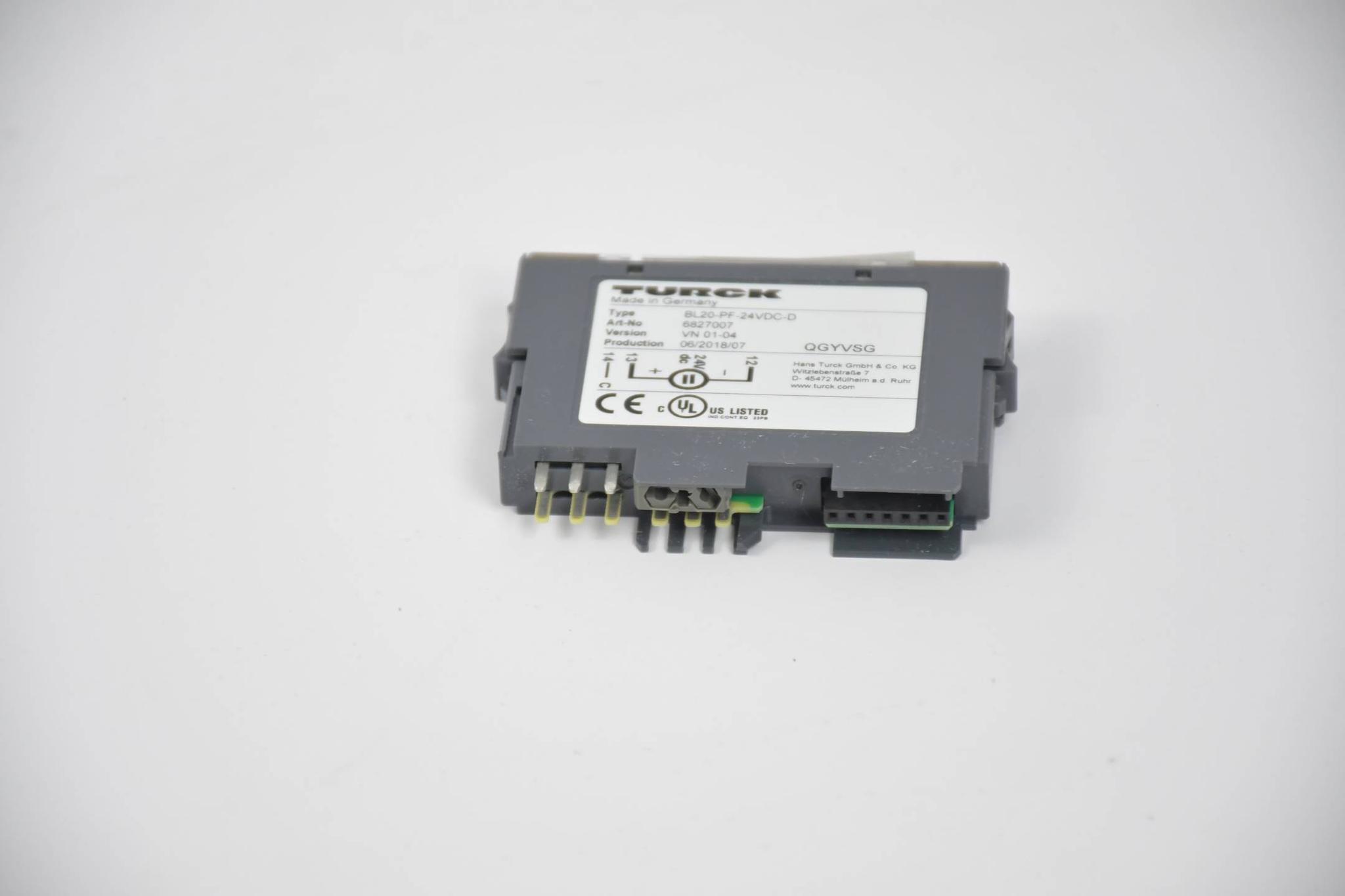 Produktfoto 1 von Turck BL20 Elektronik Versorgung BL20-PF-24VDC-D ( 6827007 )