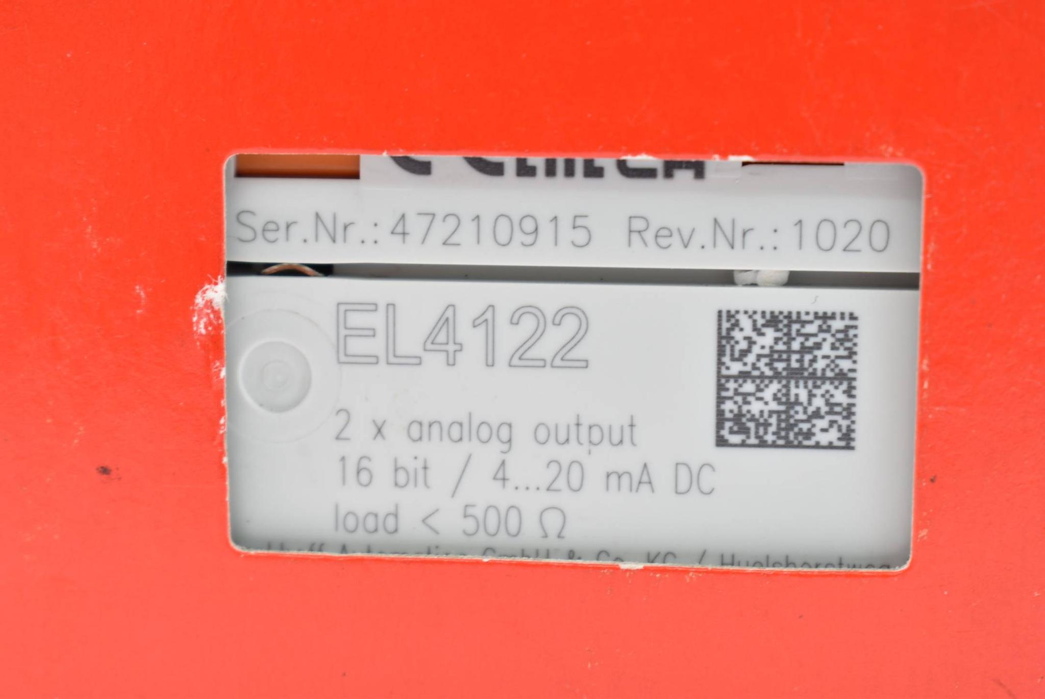 Produktfoto 2 von Beckhoff EtherCAT-Klemme 2-Kanal-Analog-Ausgang 4-20mA 16Bit EL4122 ( EL 4122 )