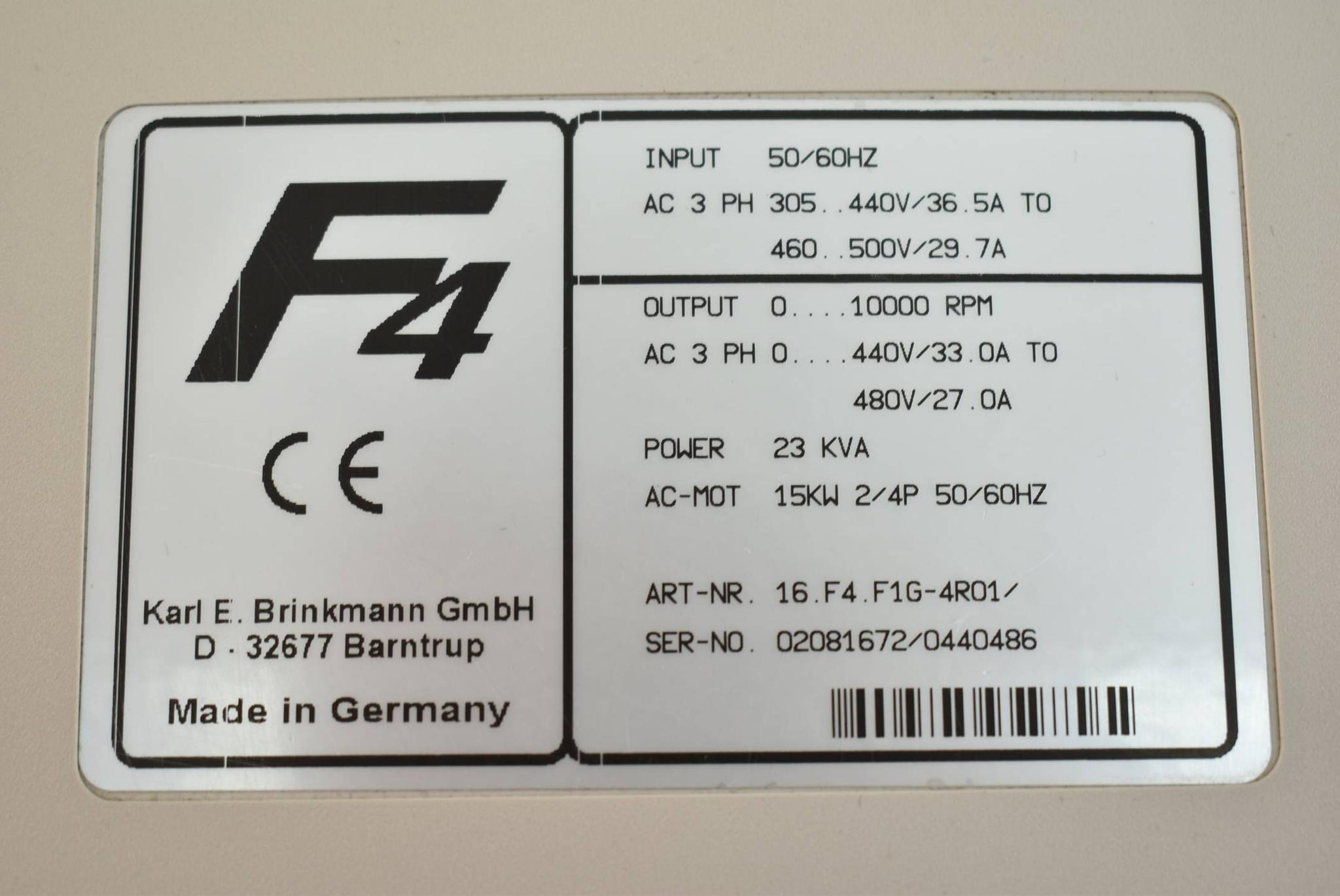 Produktfoto 4 von KEB Combivert F4 Drive Frequenzumrichter 23 KVA 50-60Hz 16.F4.F1G-4R01