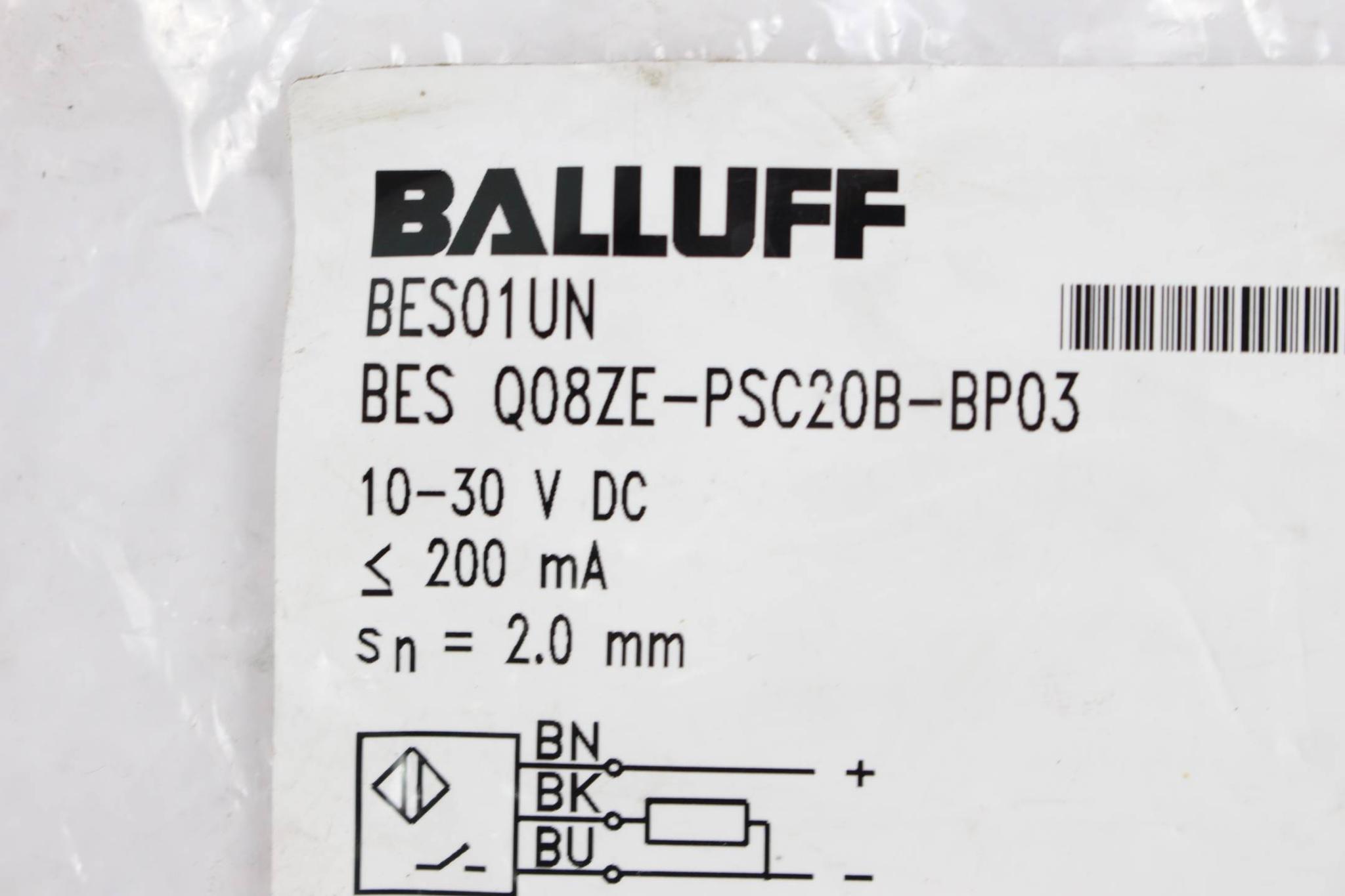 Produktfoto 3 von Balluff Induktiver Sensor BES01UN ( BES Q08ZE-PSC20B-BP03 )