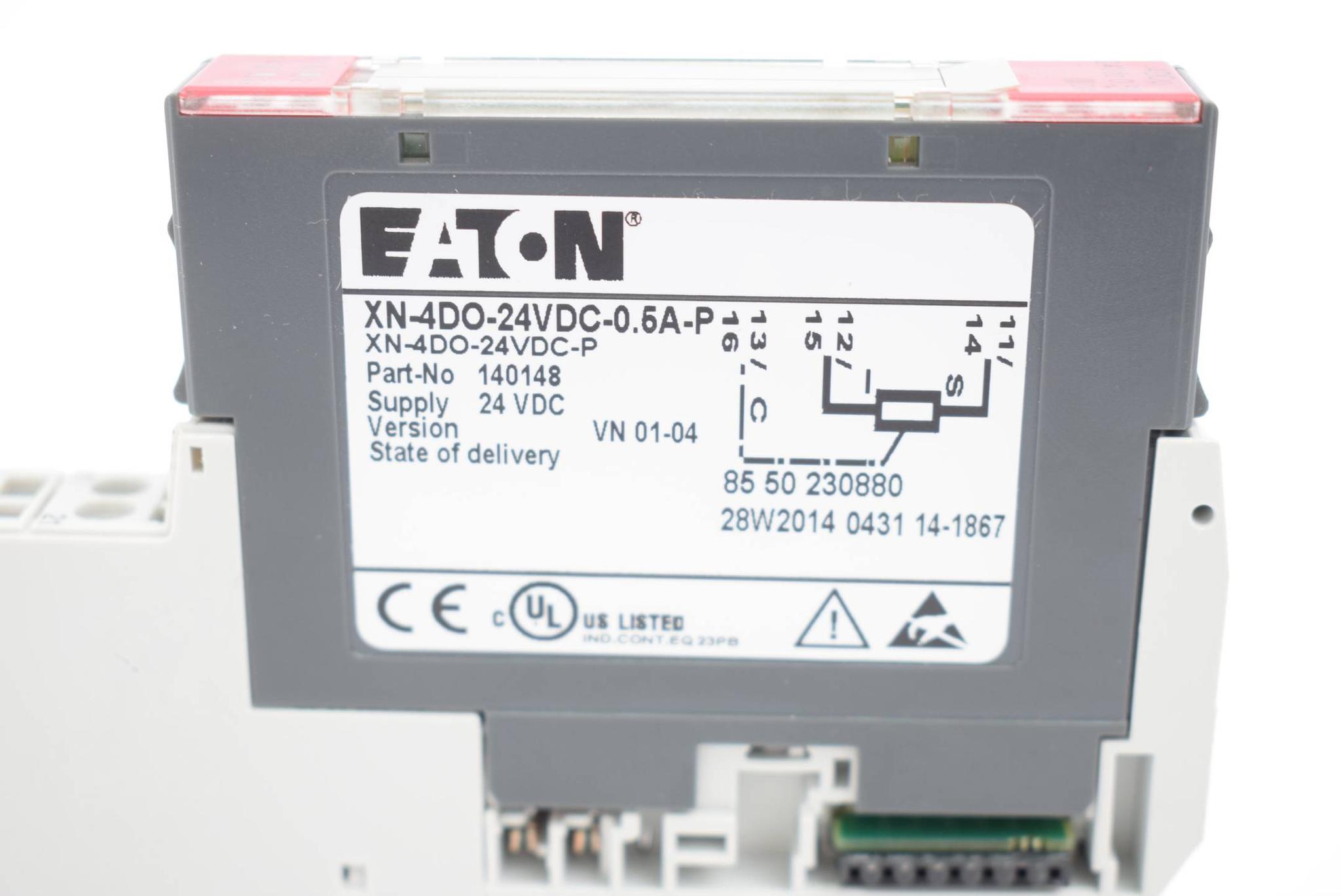 Produktfoto 2 von Eaton Bus I/O XI/ON Modul + Klemme XN-4DO-24VDC-0.5A-P ( 140148 )