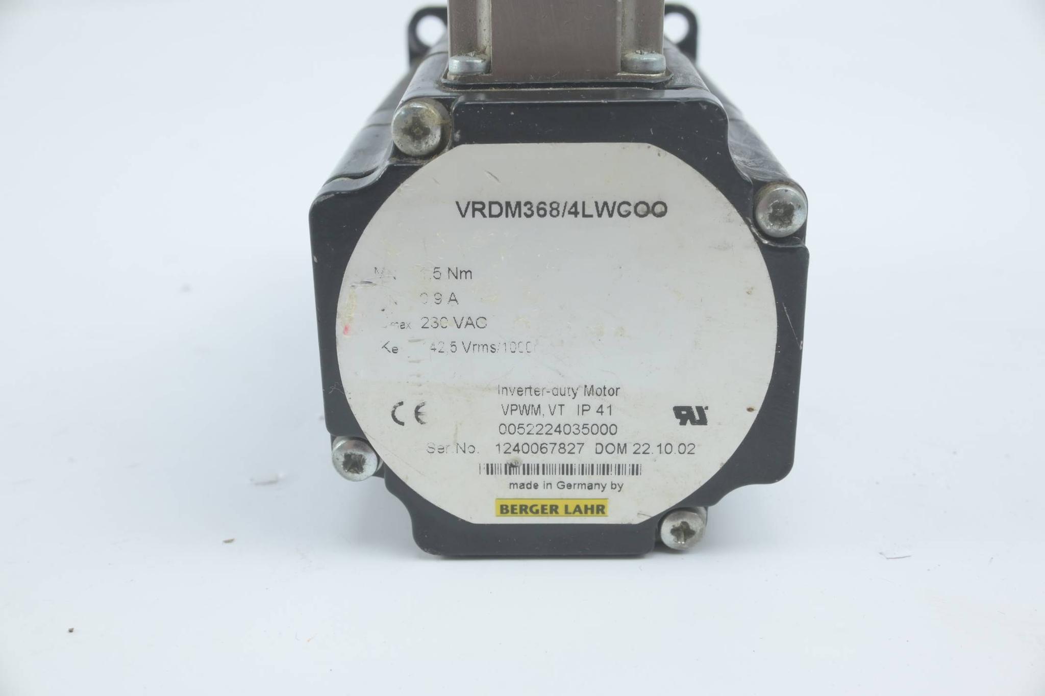 Produktfoto 2 von Berger Lahr Inverter Duty Motor VRDM368/4LWCOO