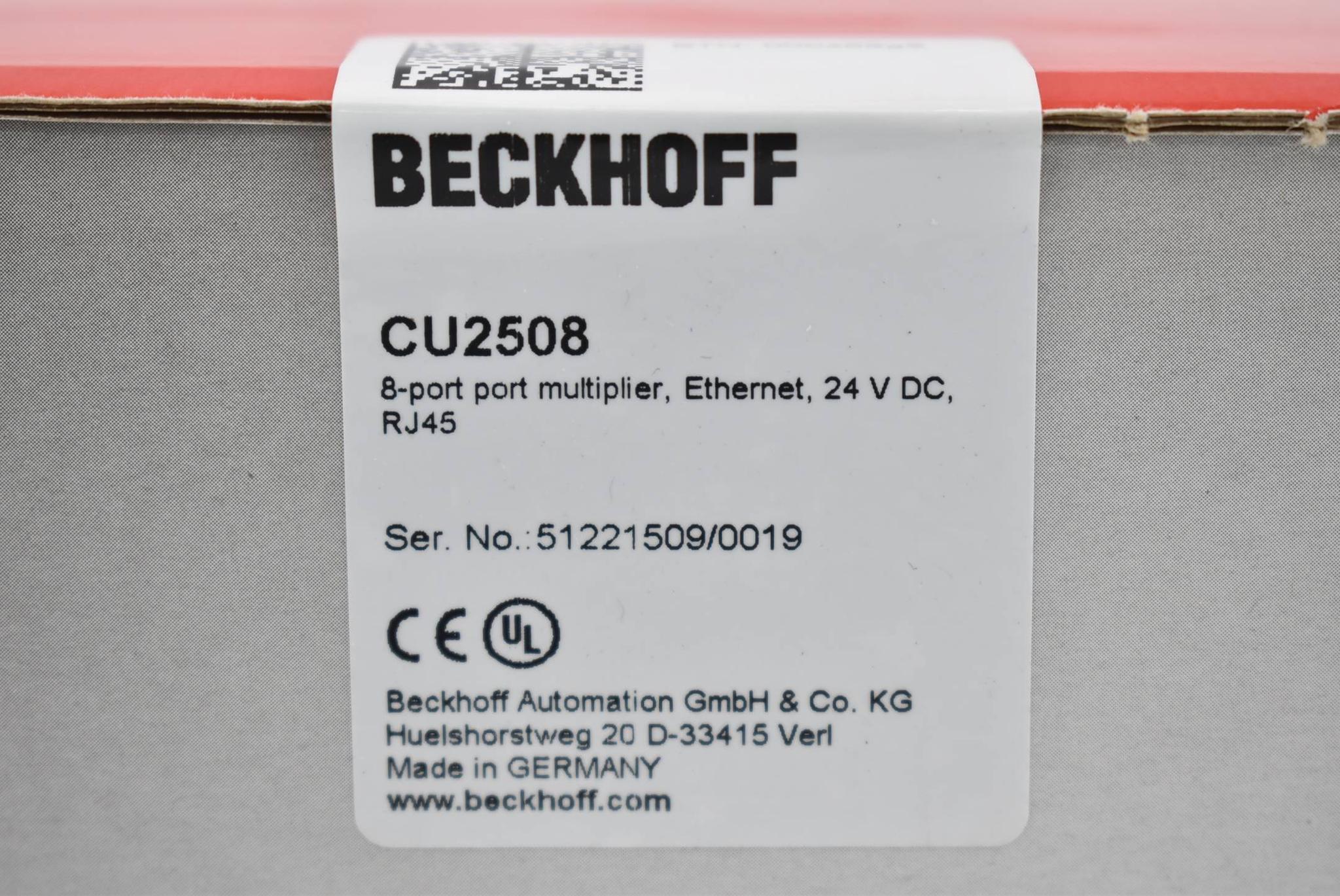 Produktfoto 1 von Beckhoff Infrastruktur 8-Port-Port-Multiplier CU2508 ( CU 2508 ) 26VDC RJ45