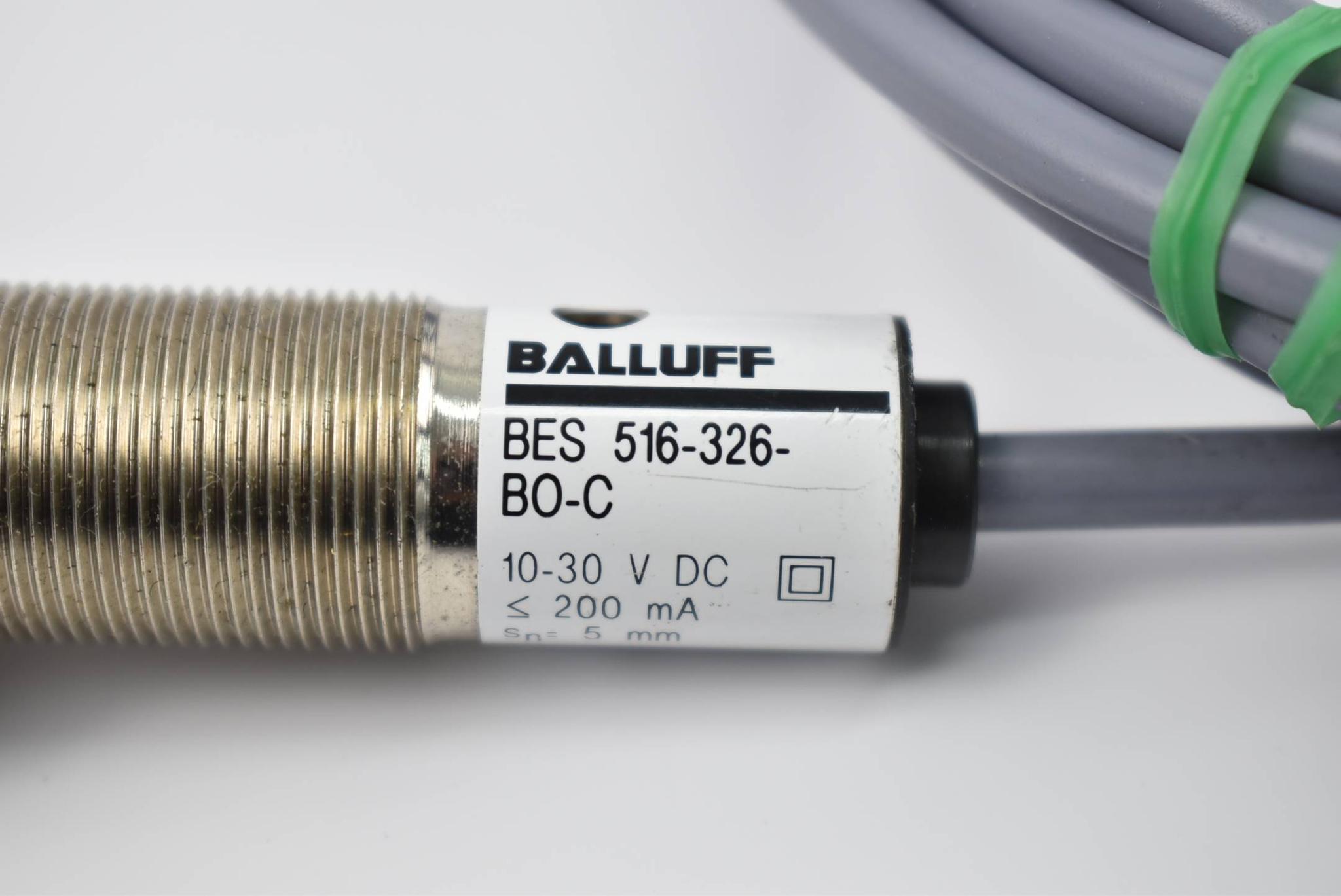 Produktfoto 1 von Balluff induktiver Sensor BES 516-326-BO-C ( 10-30VDC 200mA 5mm )