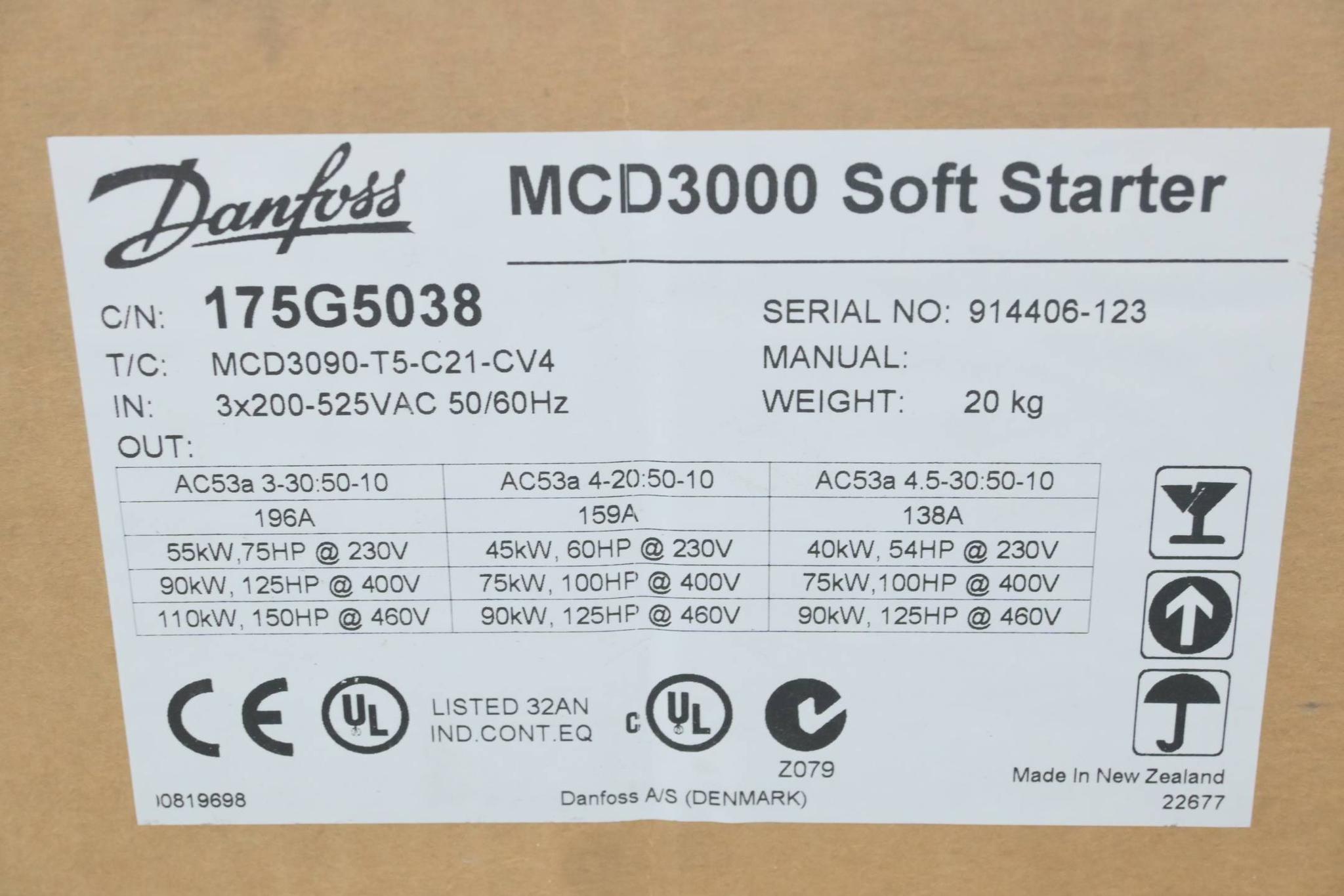 Produktfoto 4 von Danfoss Softstarter MCD3075-T5C21-CV4 ( 175G5038 )