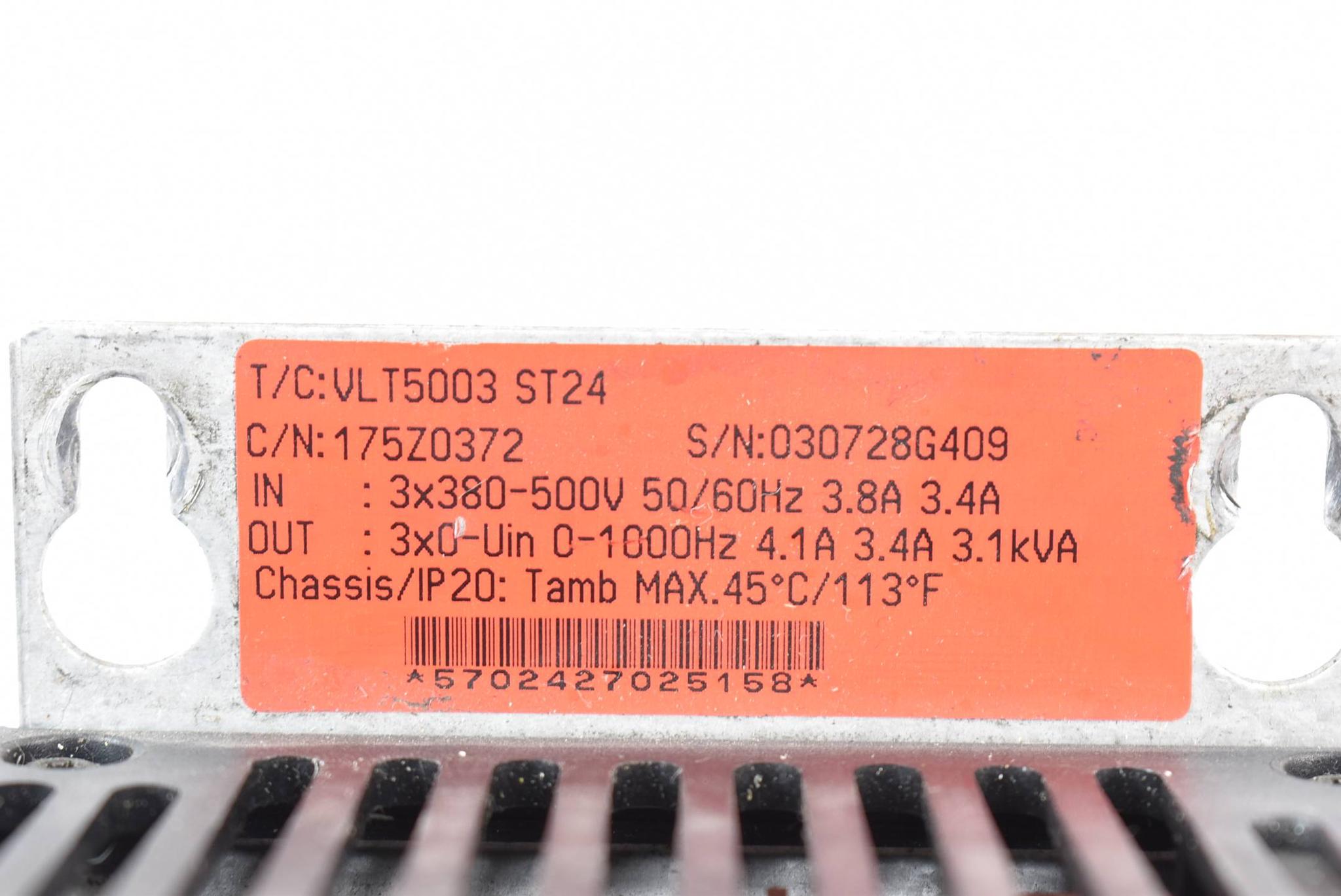 Produktfoto 3 von Danfoss VLT® 5000 Frequenzumrichter VLT5003 ST24 175Z0372 inkl. Bedienpanel