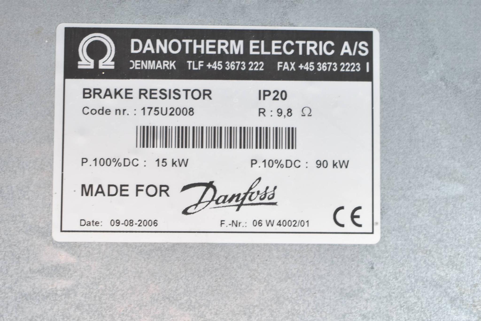 Produktfoto 3 von Danotherm Elektric A/S Danfoss Bremswiderstand 90kW 9,8 Ω ( 175U2008 )