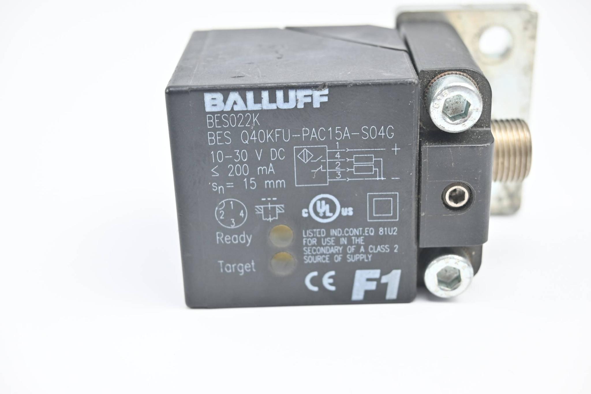 Produktfoto 1 von Balluff Induktiver Faktor 1-Sensor BES Q40KFU-PAC15A-S04G ( BES022K )