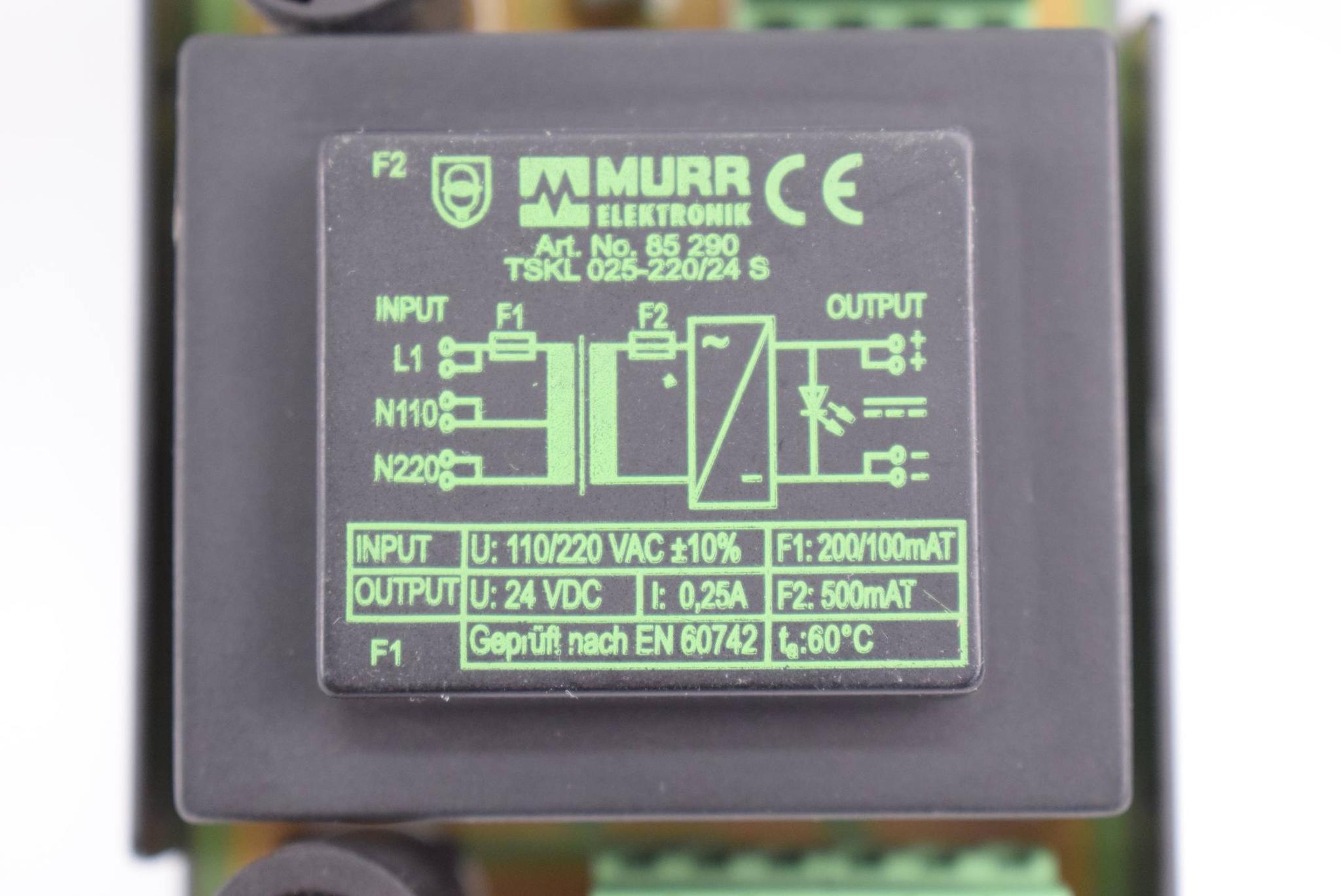 Produktfoto 1 von Murr Elektronik Transformator 85 290 TSKL 025-220/24 S ( 85 290 )