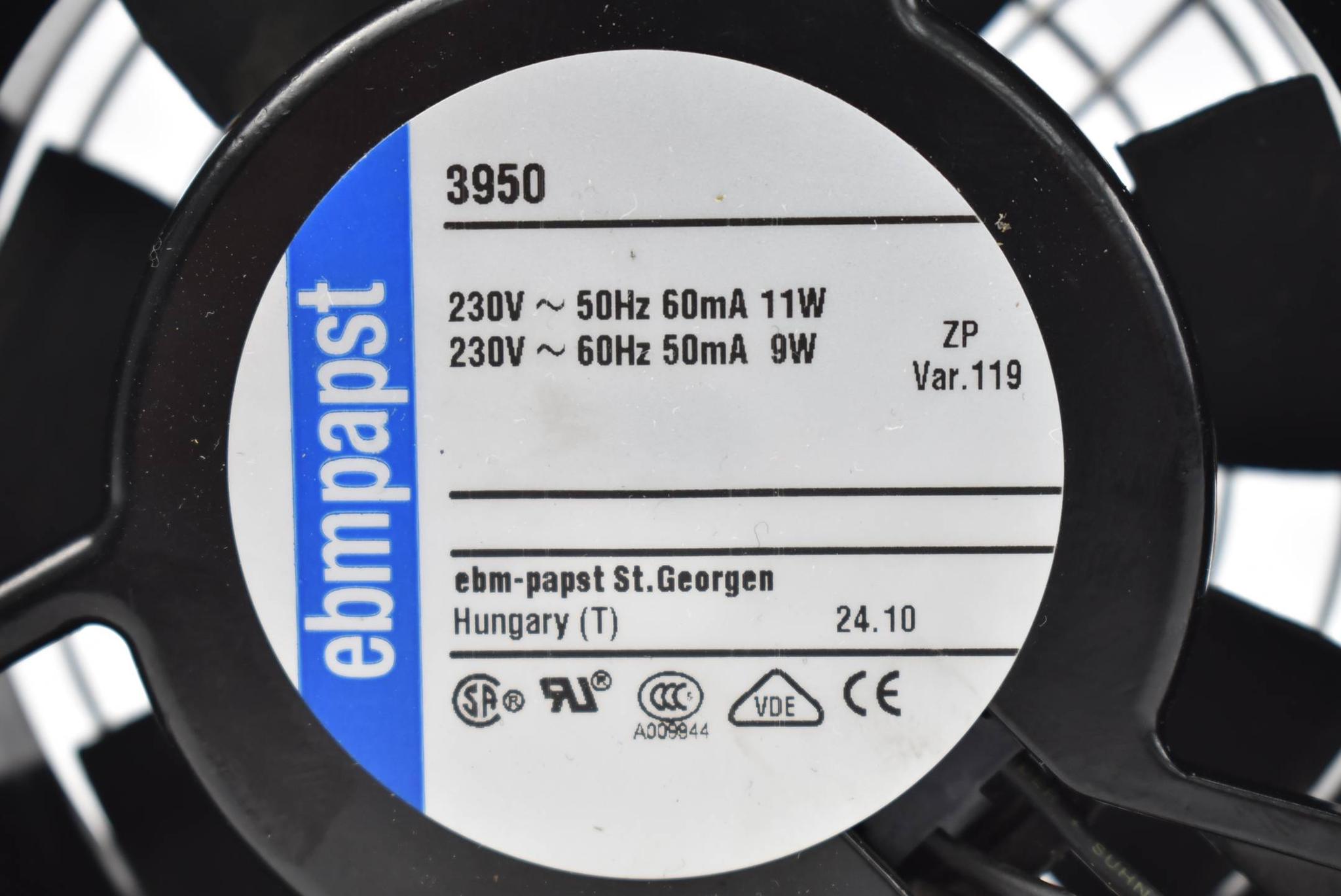 Produktfoto 2 von Ebmpapst 3950 Axiallüfter Gehäuselüfter 230V 50-60Hz 50-60mA 9-11W