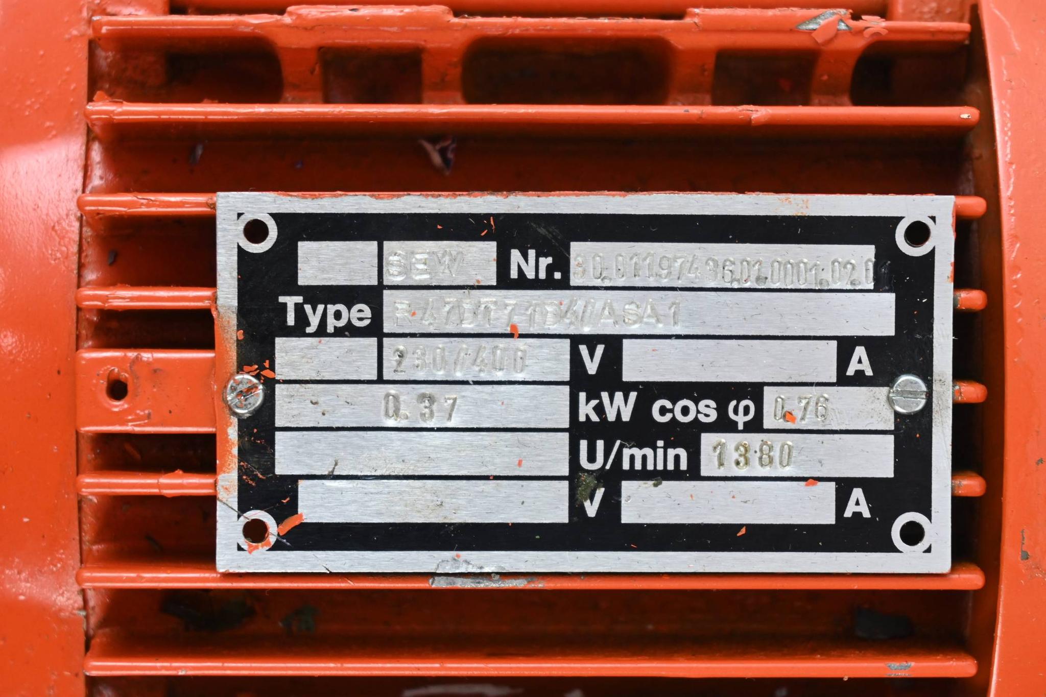 Produktfoto 1 von SEW-Eurodrive 3~ Getriebemotor R47DT71D40ASA1 ( R47 DT71D40ASA1 ) 0,37 kW