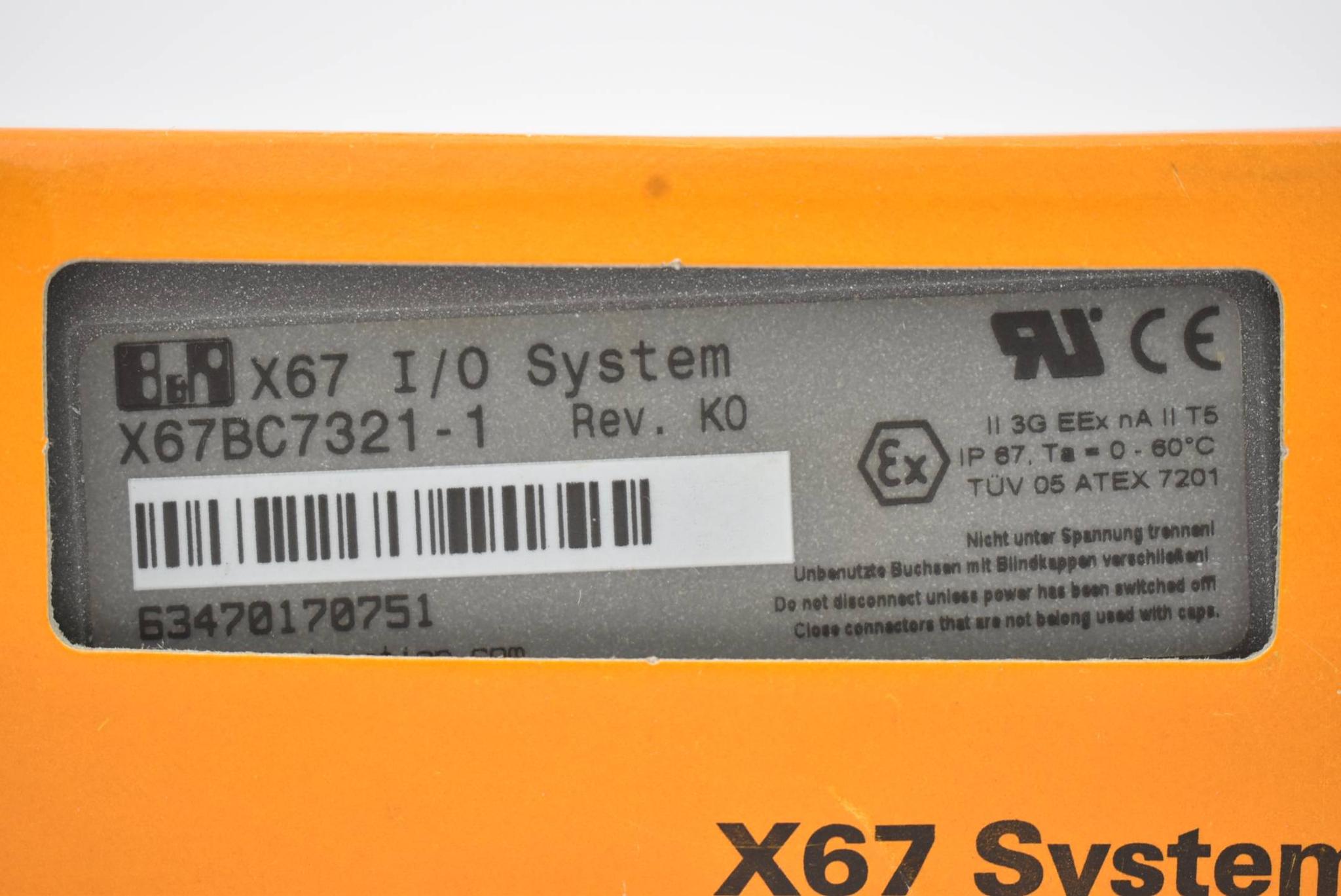 B&R automation Bus Controller X67 BC 7321-1 ( X67BC7321-1 ) Rev. K0