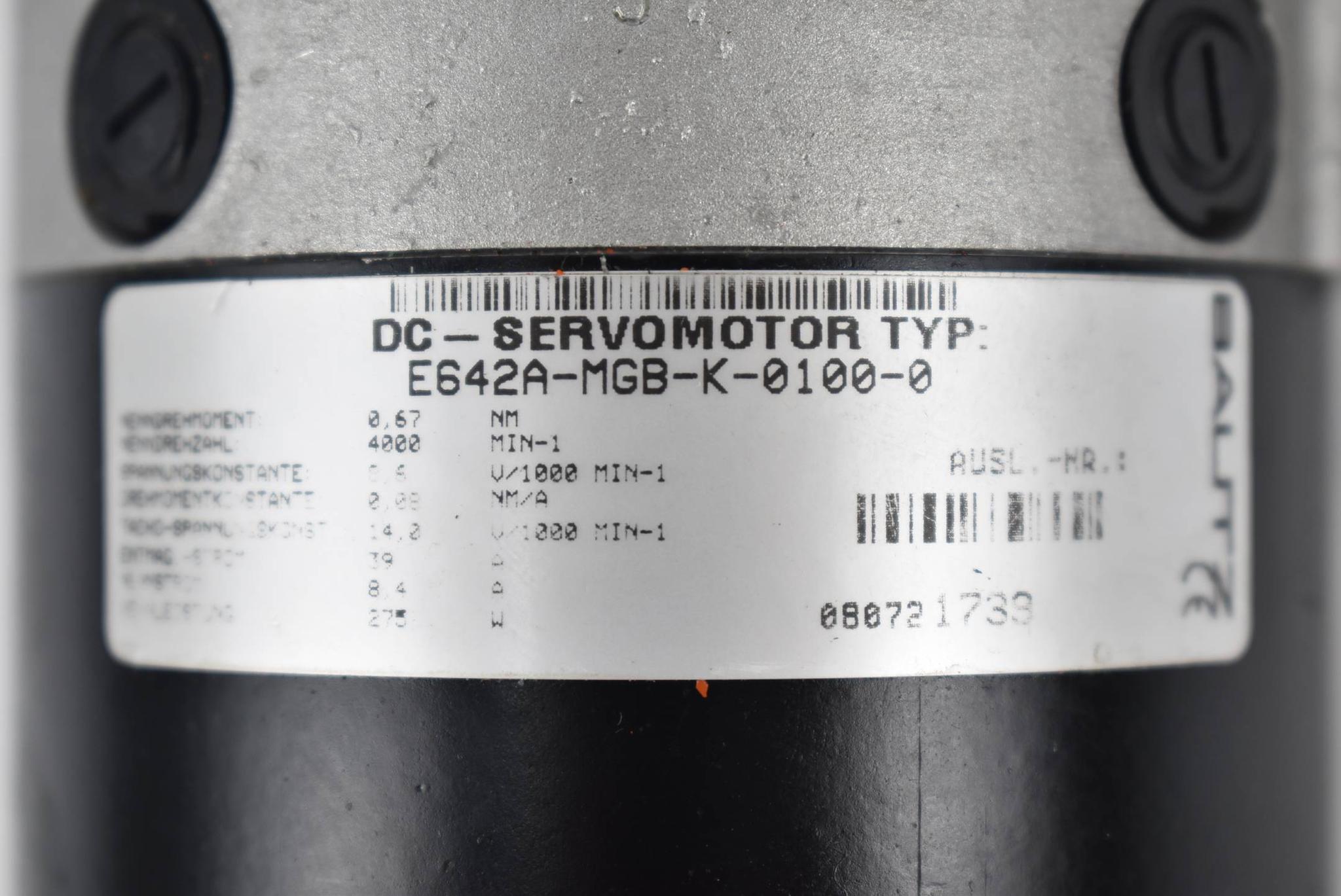 Produktfoto 3 von Bautz DC-Servomotor E642A-MGB-K-0100-0 + Mayr Roba Stop 2/800.450.3 S