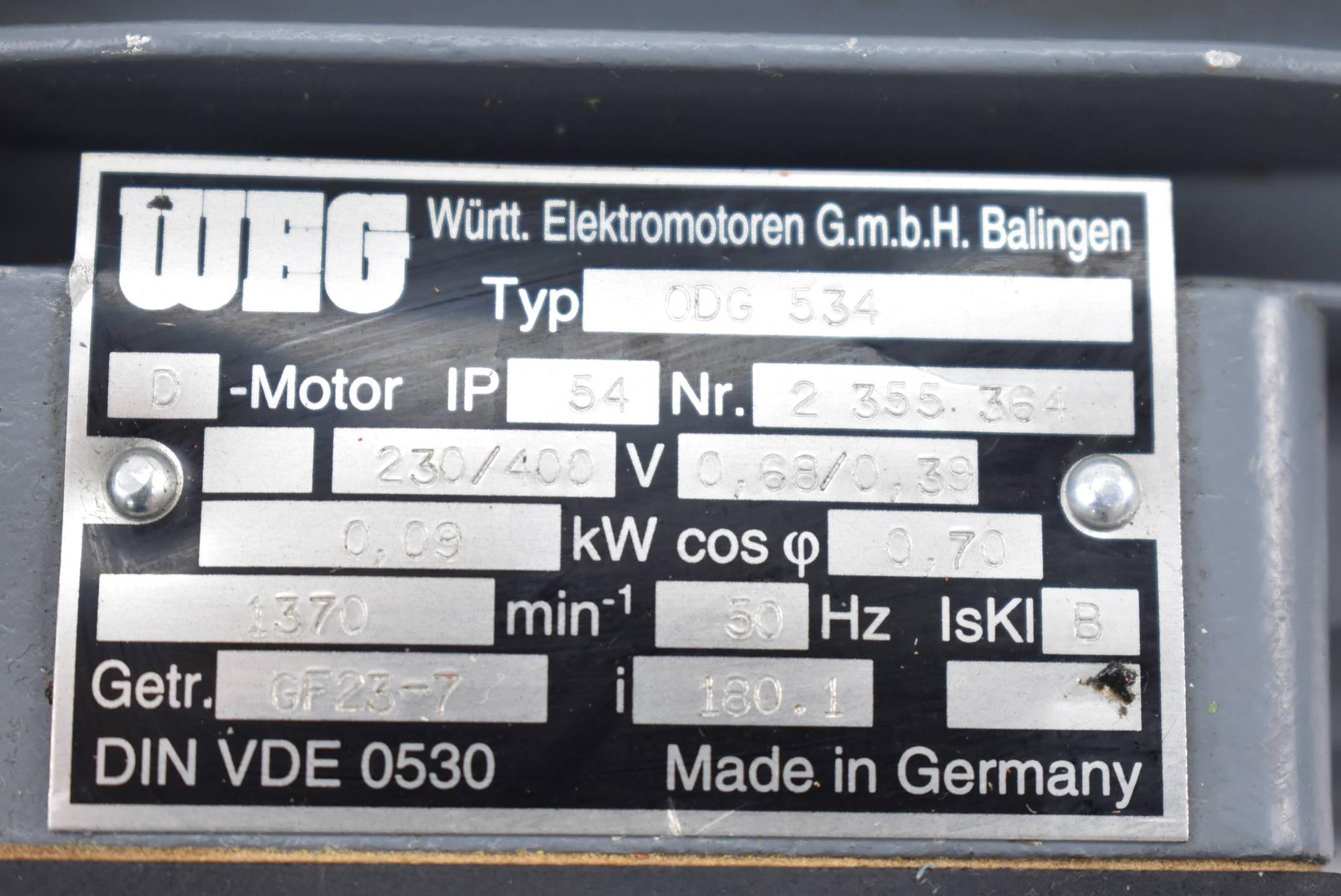 Produktfoto 2 von WEG Elektromotor ODG 534 ( ODG534 ) 0,09kW 1370U/min.