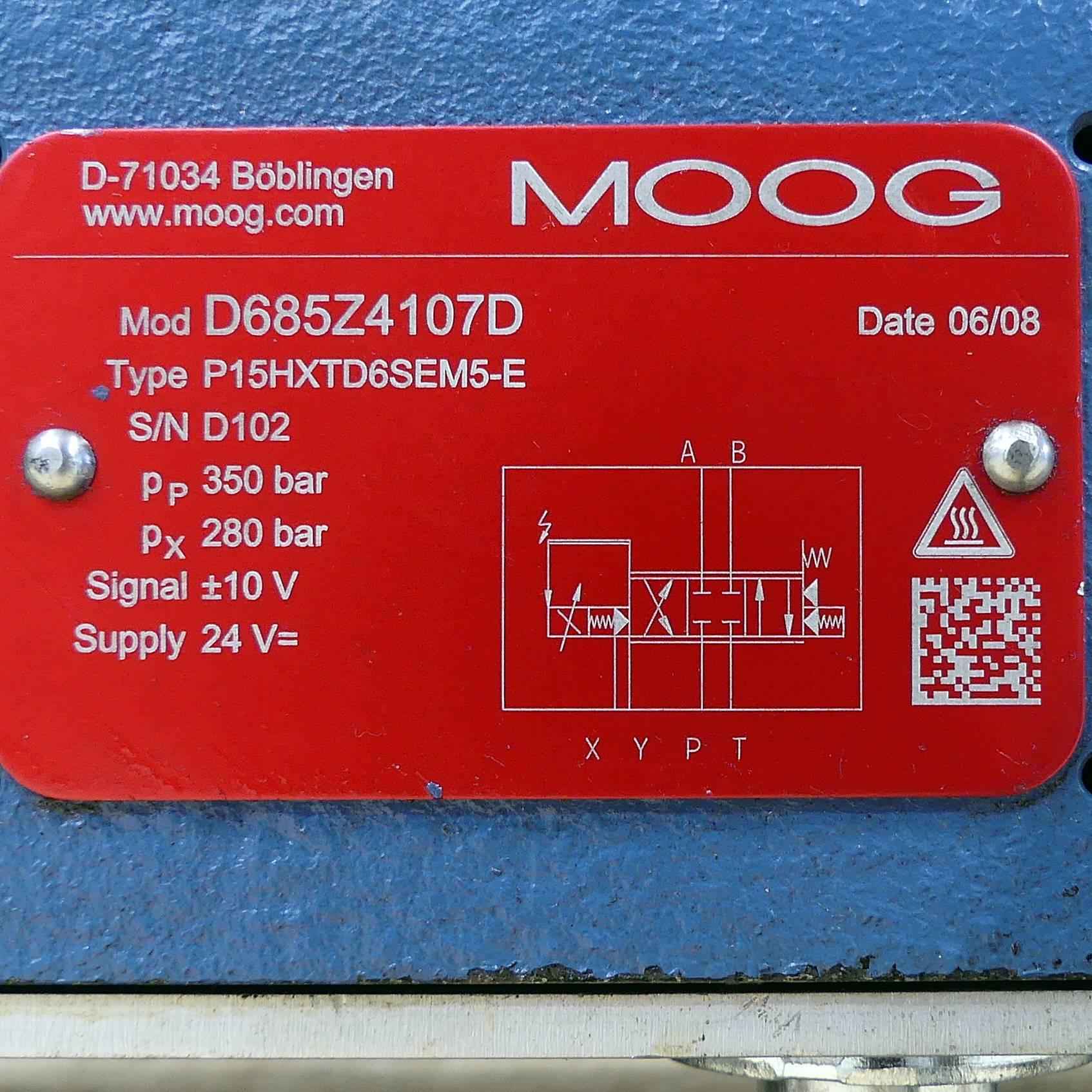 Produktfoto 2 von MOOG Zweistufiges Proportionalventil D685Z4107D