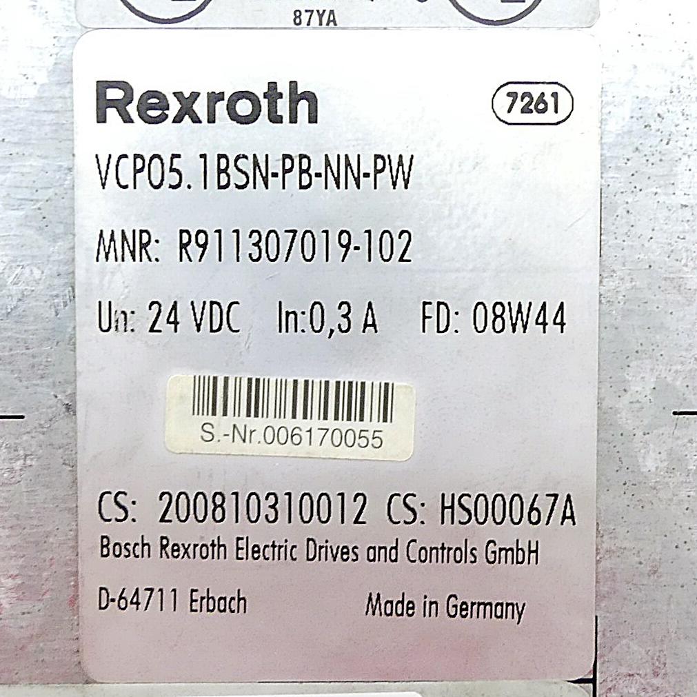 Produktfoto 2 von REXROTH Bedienfeld VCP05.1BSN-PB-NN-PW