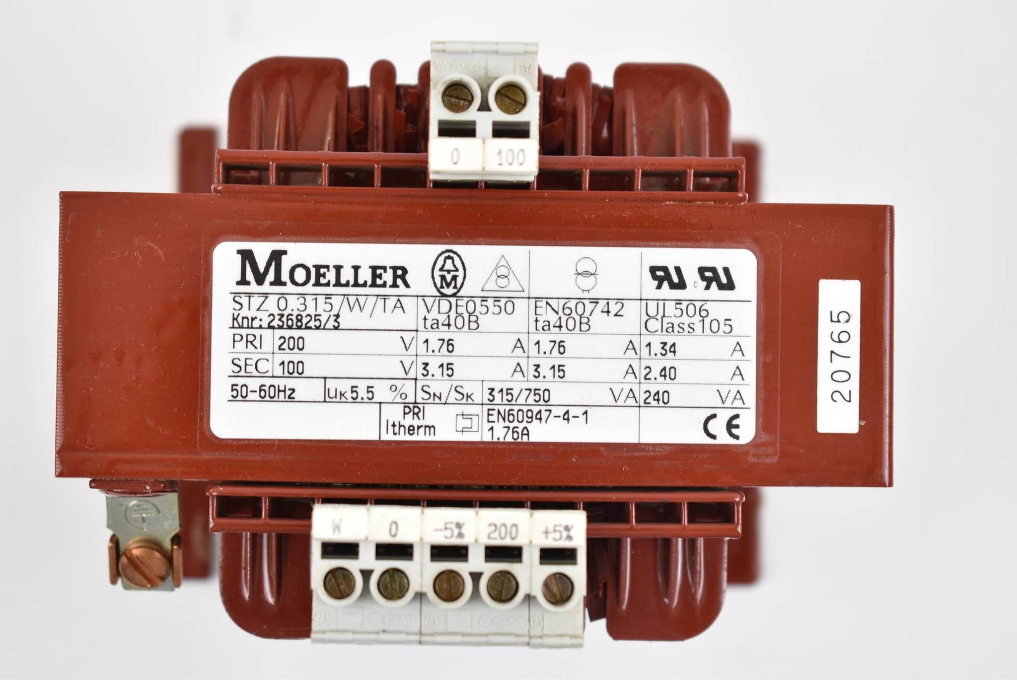 Produktfoto 2 von Klöckner Moeller Transformator STZ 0.315/W/TA ( 236825/3 )