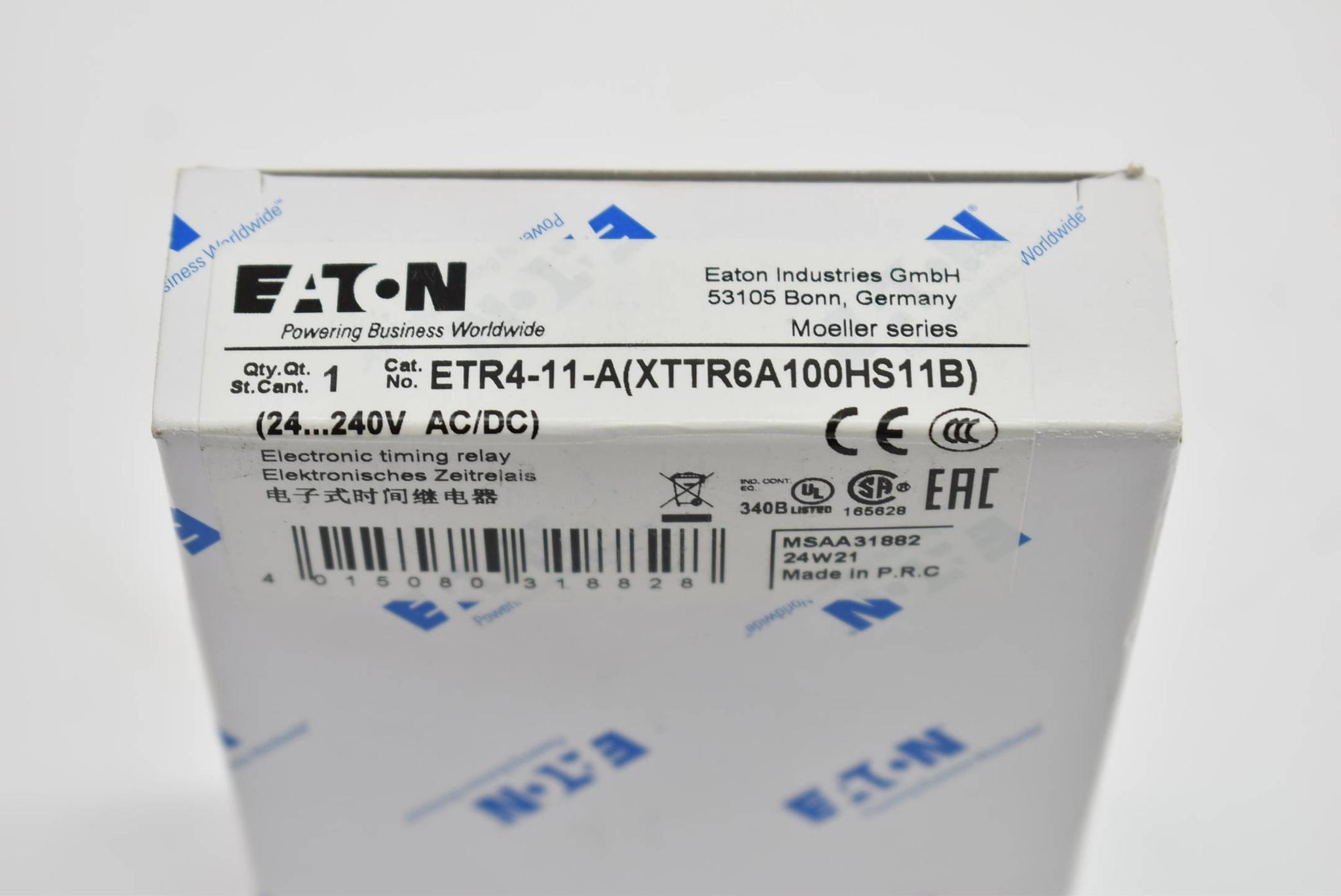 Produktfoto 2 von Eaton elektronisches Zeitrelais 1 W ETR4-11-A ( XTTR 6A100HS11B )