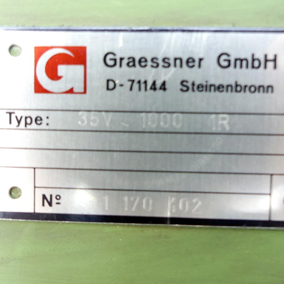 Produktfoto 2 von GRAESSNER GMBH Kegelradgetriebe W 35V 1000 1R