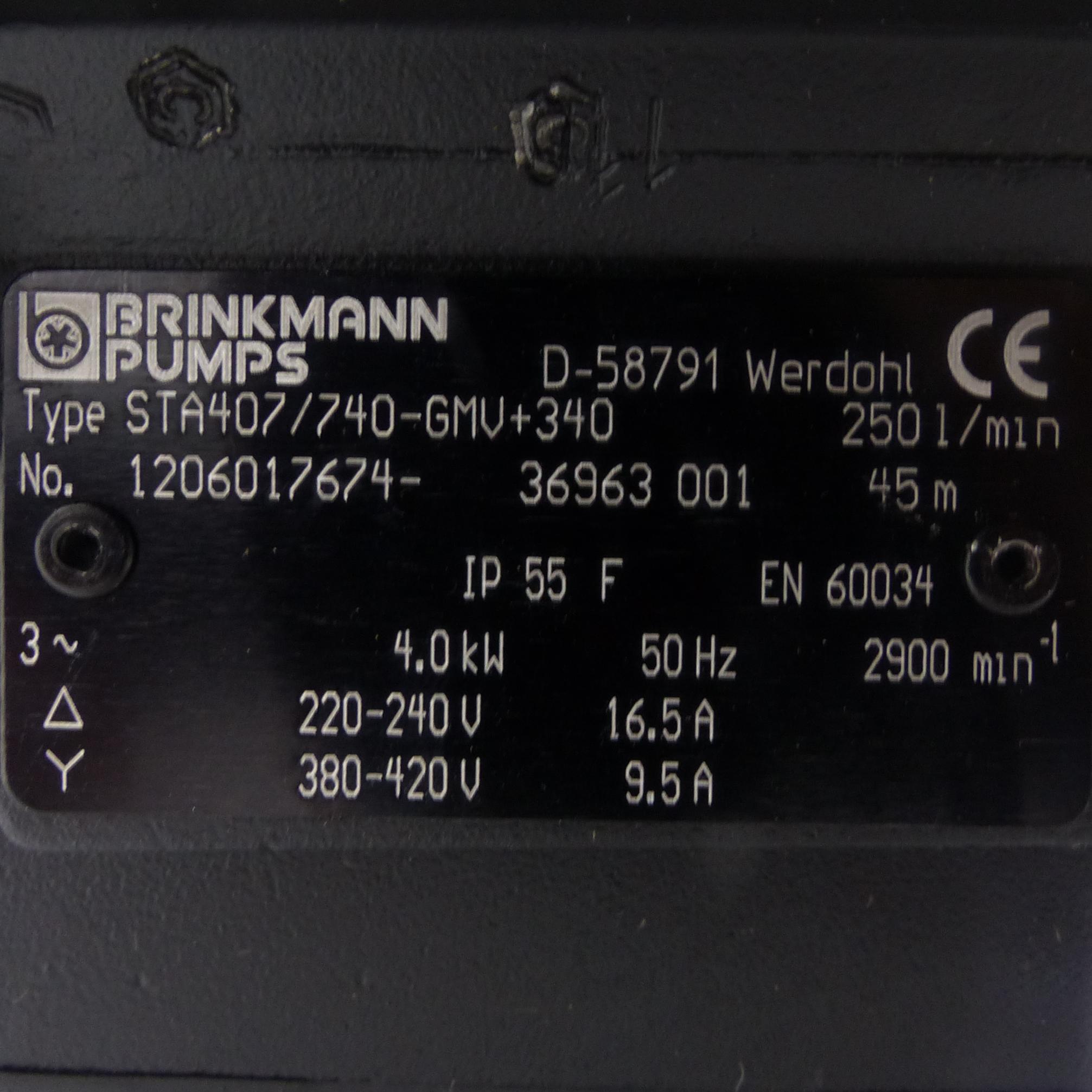 Produktfoto 2 von BRINKMANN PUMPS Tauchpumpe STA407/740-GMV+340