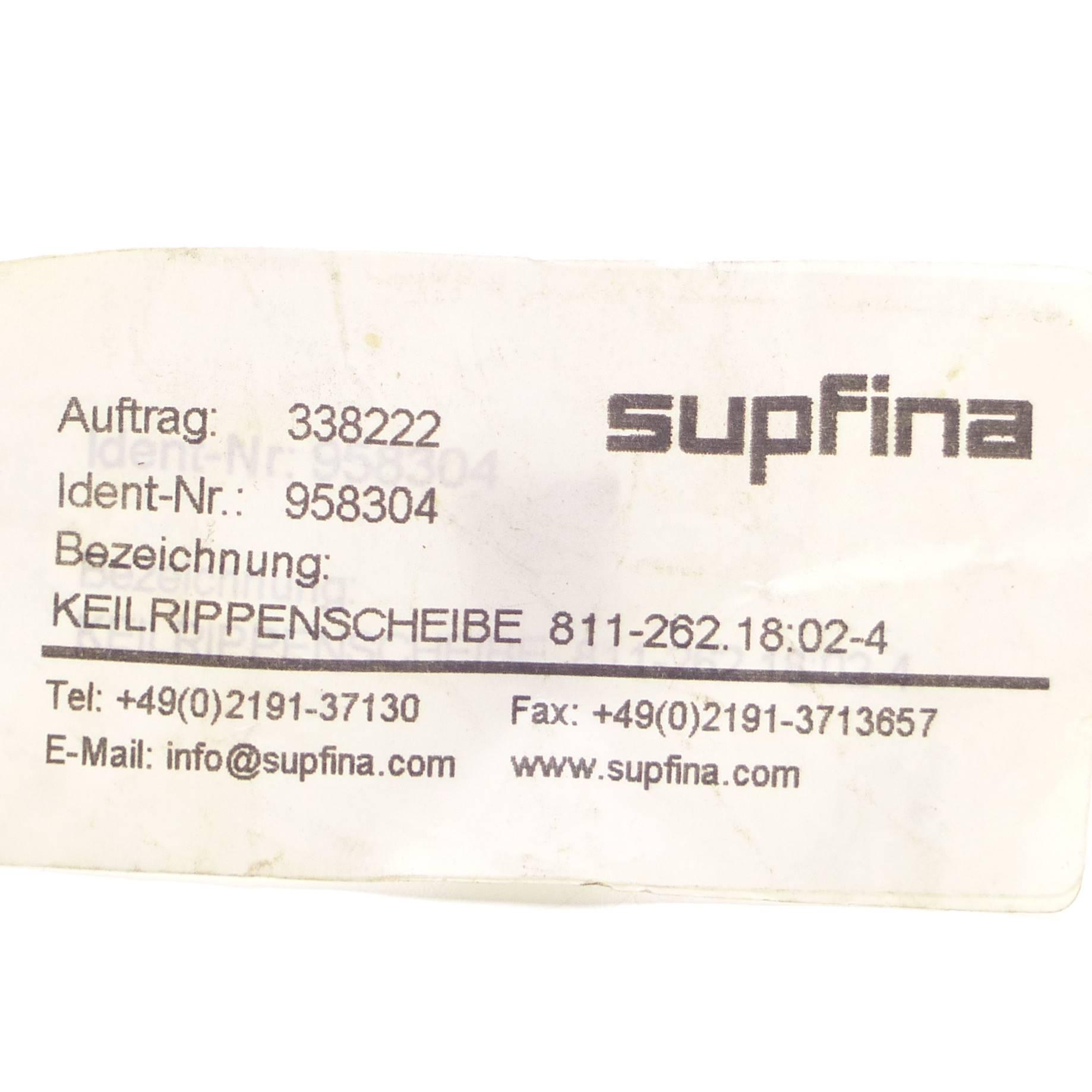 Produktfoto 2 von SUPFINA Keilrippenscheibe 811-262.18:02-4