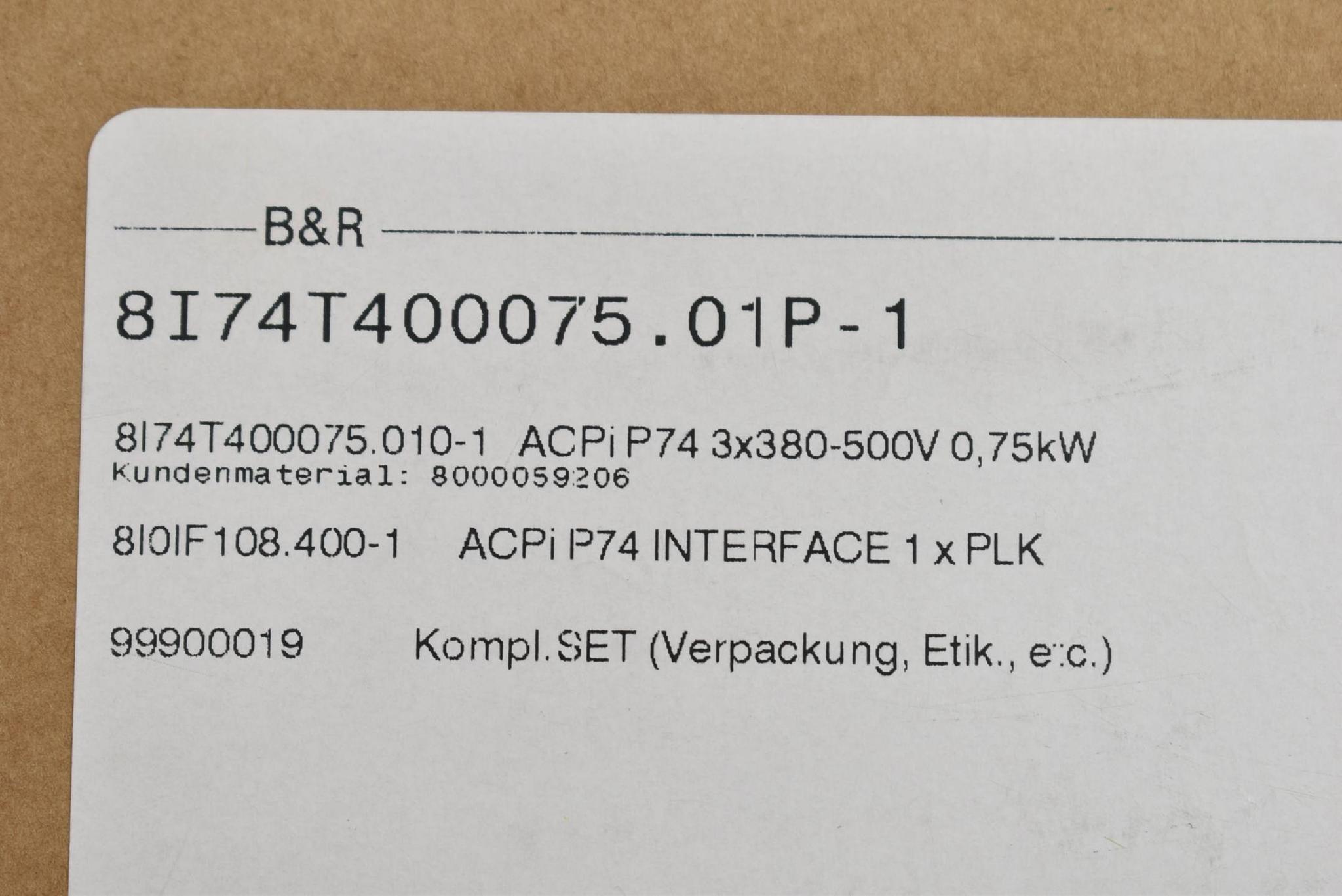 Produktfoto 4 von B&R Automation Frequenzumrichter 8I74T400075.01P-1