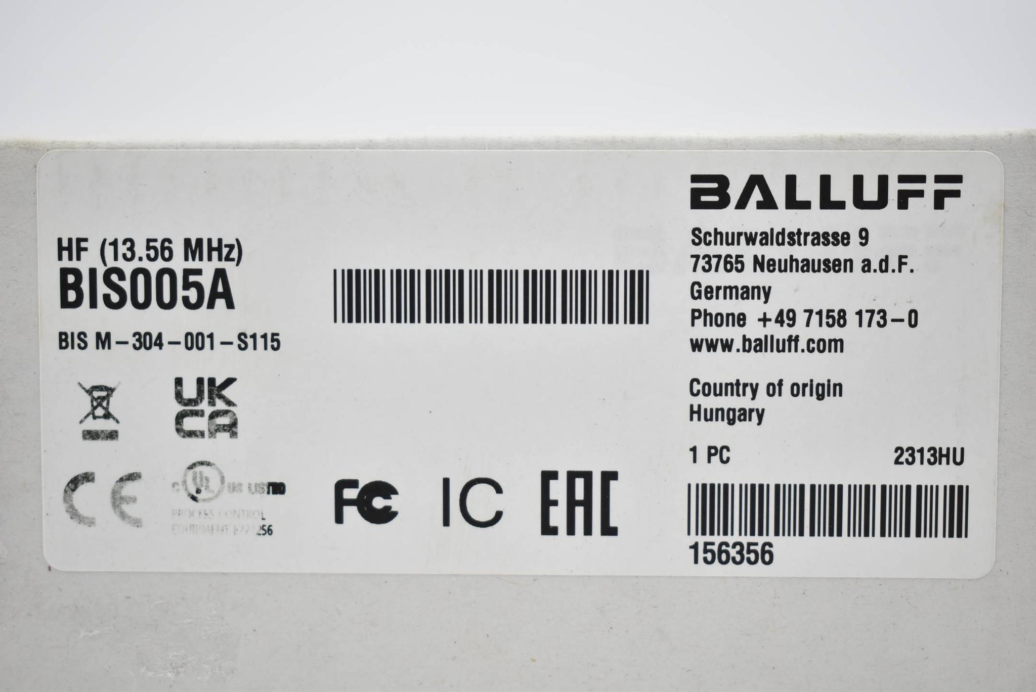 Produktfoto 2 von Balluff HF-Schreib-/Lesekopf & Antenne BIS005A ( BIS M-304-001-S115 )