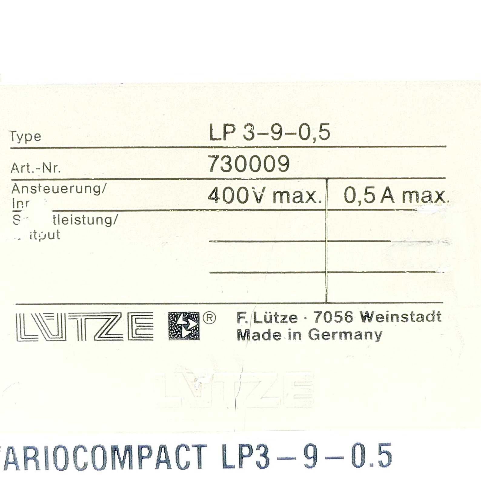 Produktfoto 2 von LüTZE Variocompact LP 3-9-0,5