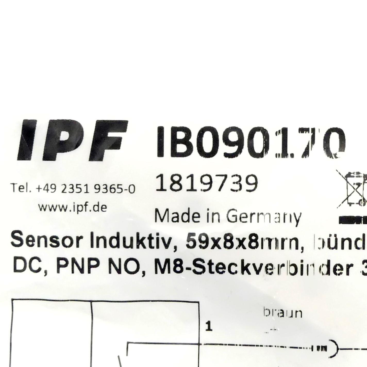 Produktfoto 2 von IPF Sensor Induktiv IB090170