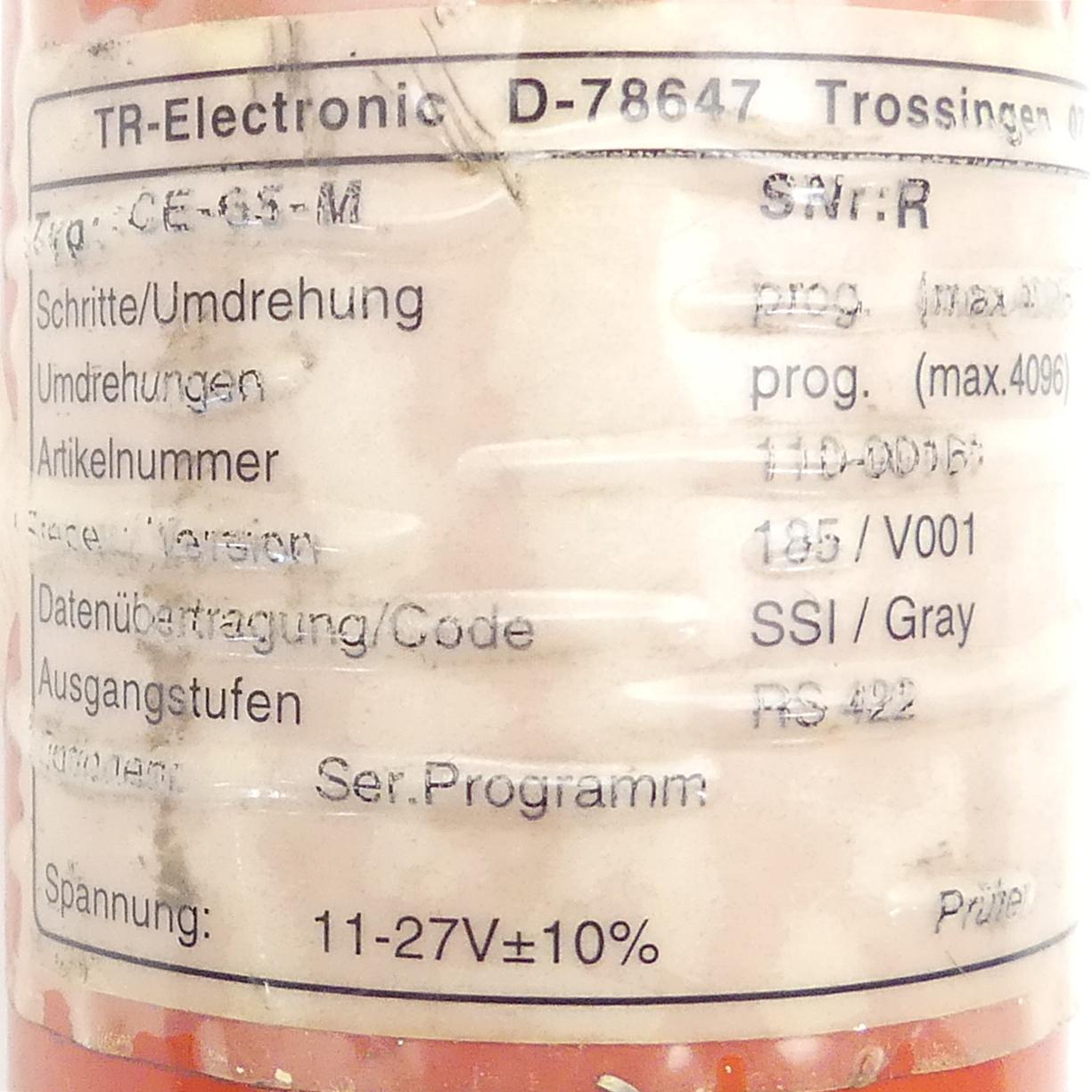 Produktfoto 2 von TR ELECTRONIC Drehgeber CE-65-M