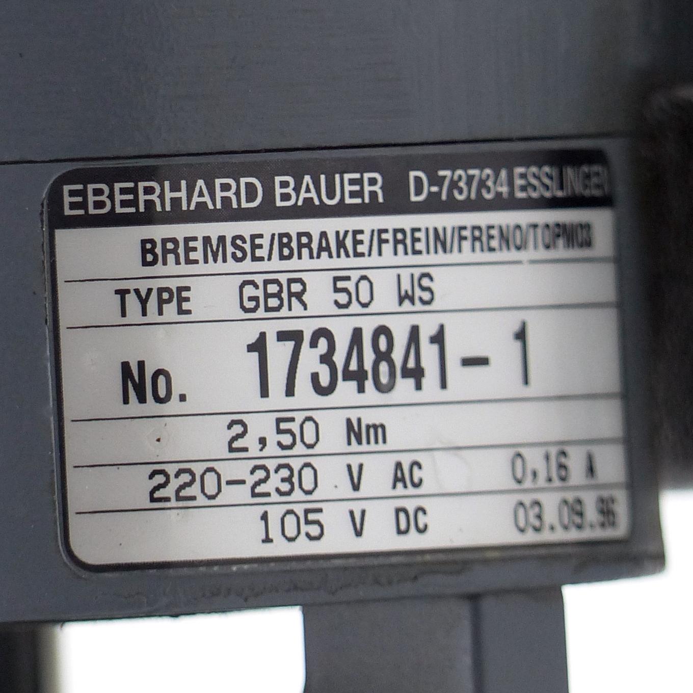 Produktfoto 3 von EBERHARD BAUER Getriebemotor G072-10/DK64-163L