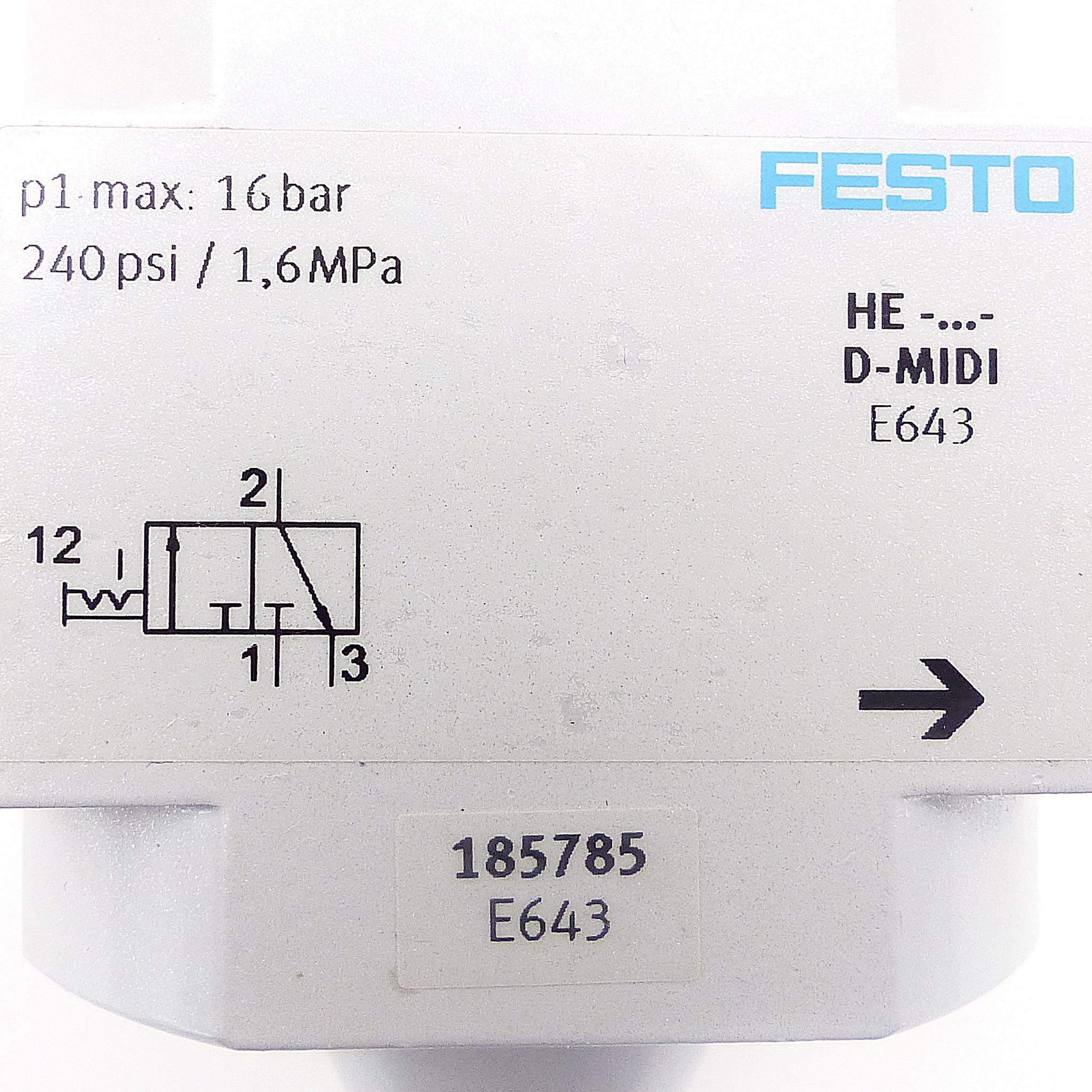 Produktfoto 2 von FESTO Einschaltventil HE-...-D-MIDI