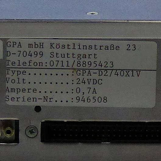 Produktfoto 2 von GPA Textanzeige mit Controller